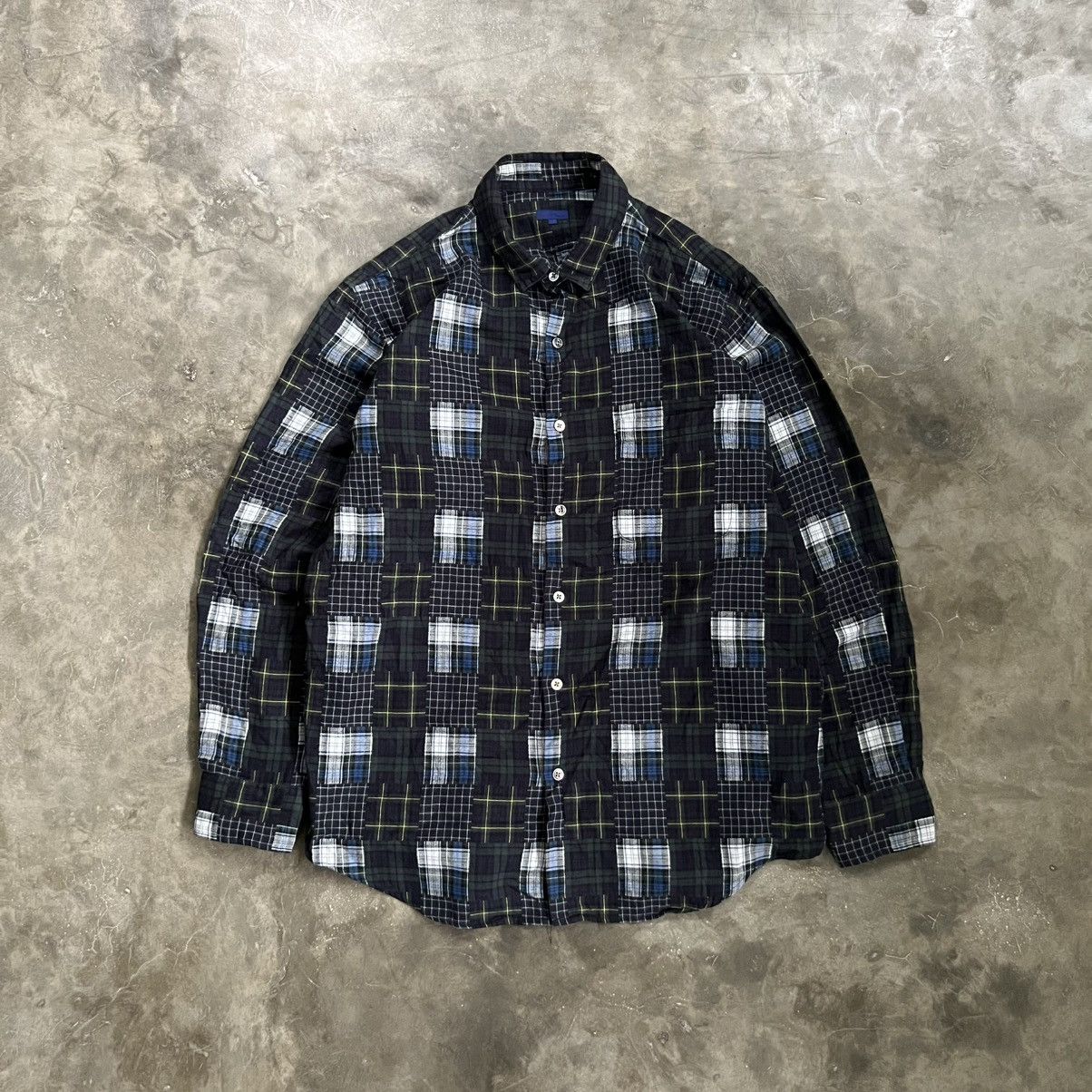 Beams Plus Beams Patchwork Flannel Long Sleeve Shirt Size US L / EU 52-54 / 3 - 1 Thumbnail