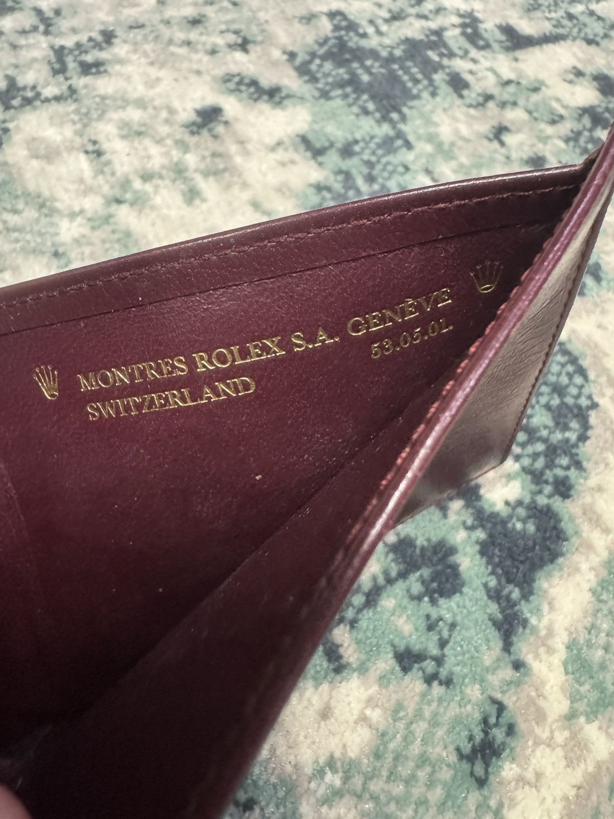 Rolex VINTAGE ROLEX BIFOLD CARD HOLDER LEATHER WALLET Size ONE SIZE - 4 Thumbnail