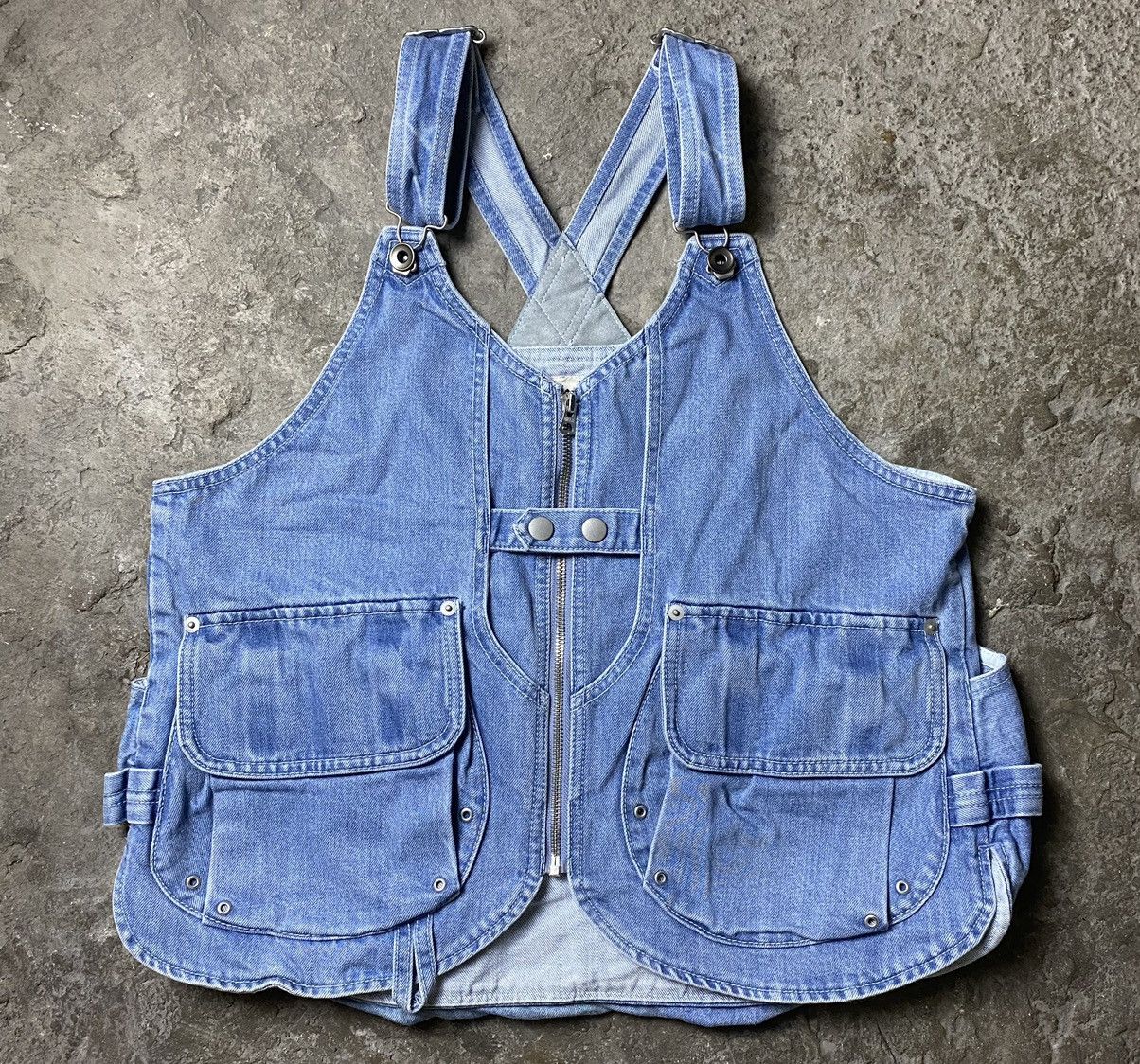 image of Snow Peak Takibi Denim Vest, Men's (Size Small)