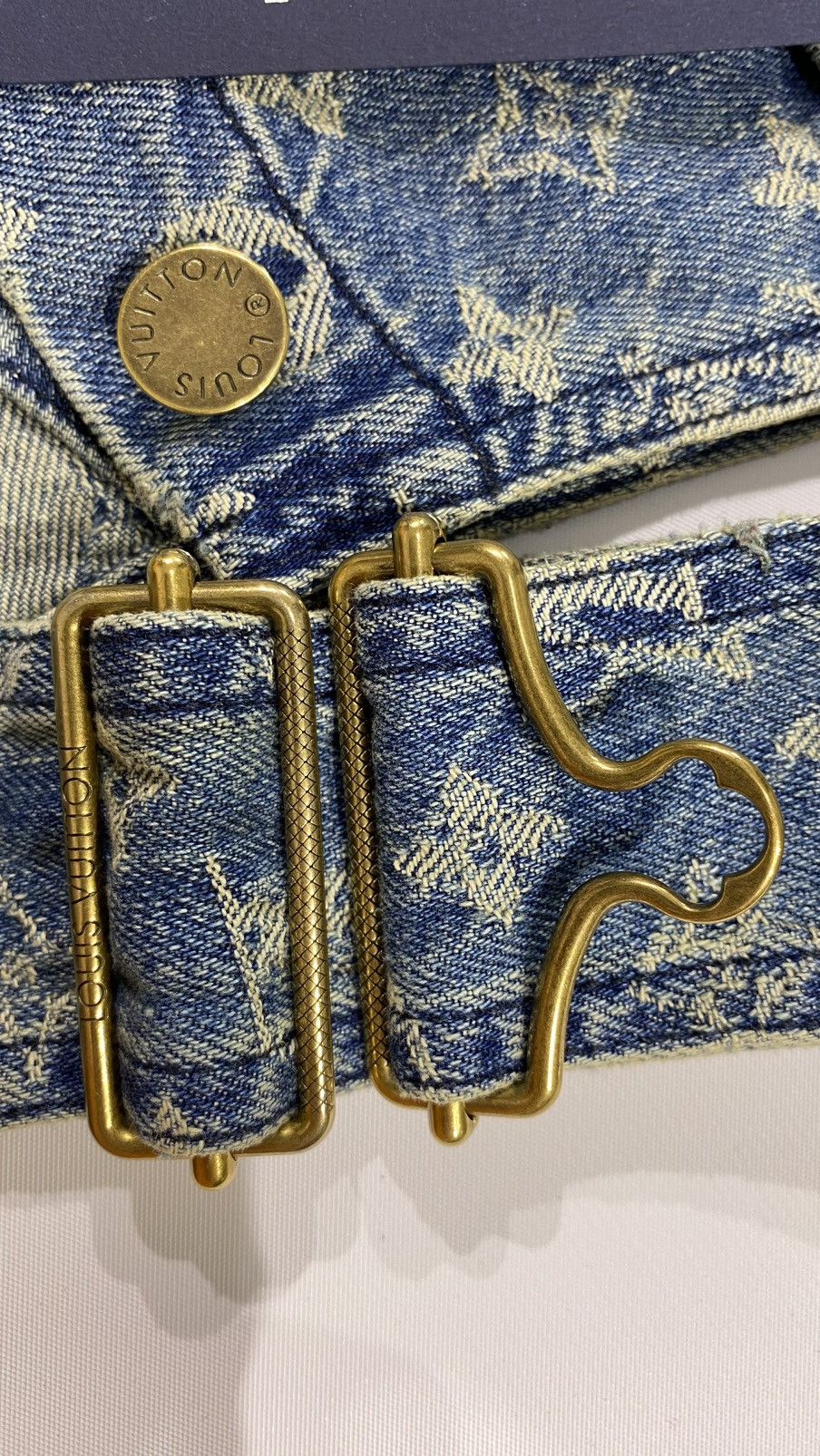 Louis Vuitton × Supreme Louis Vuitton X Supreme 32 Overall blue monogram denim Size US 32 / EU 48 - 8 Thumbnail