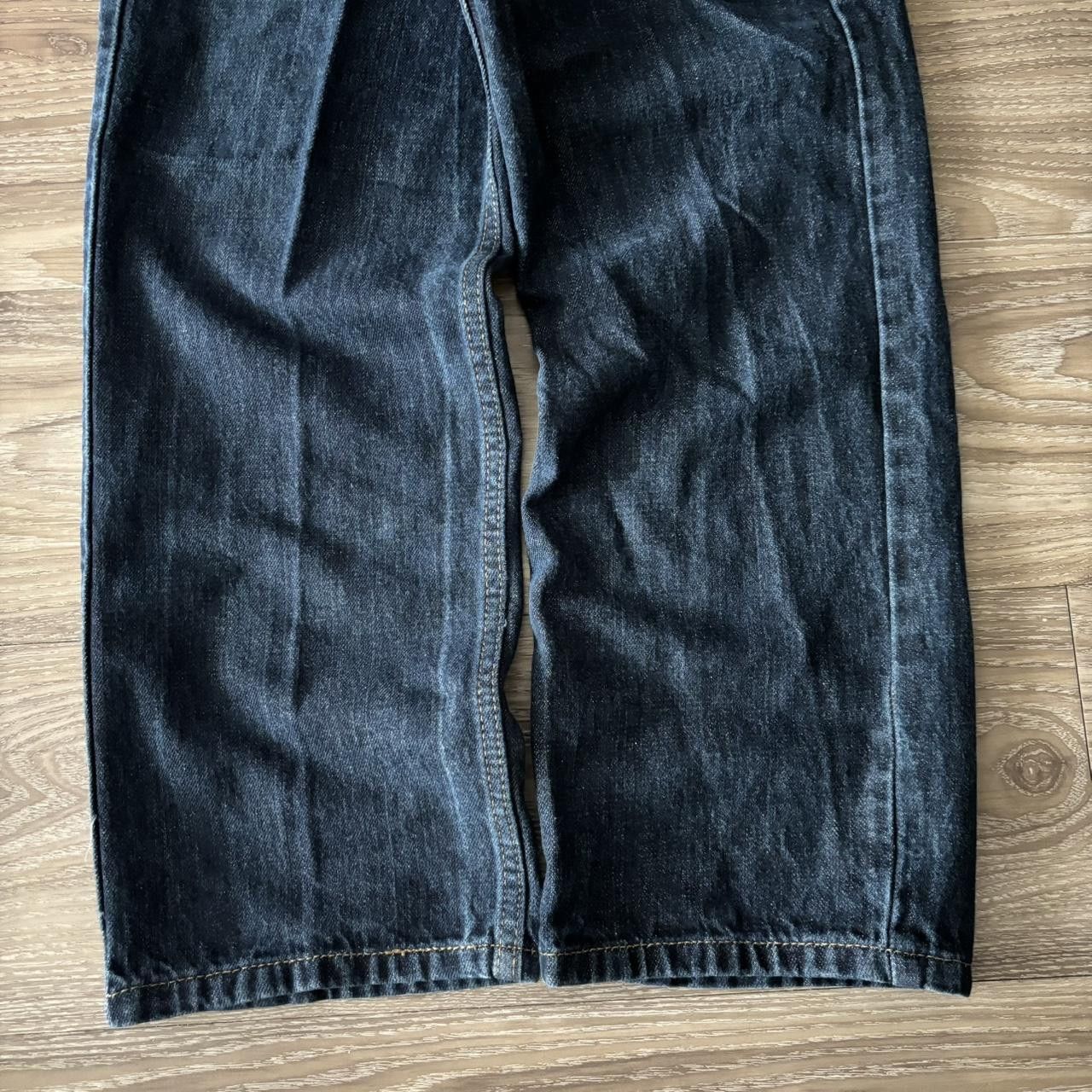 Levi's Crazy Vintage Y2K/2000s Grunge Dark Wash Levis Denim Jeans! 33x28 Size US 33 - 5 Thumbnail