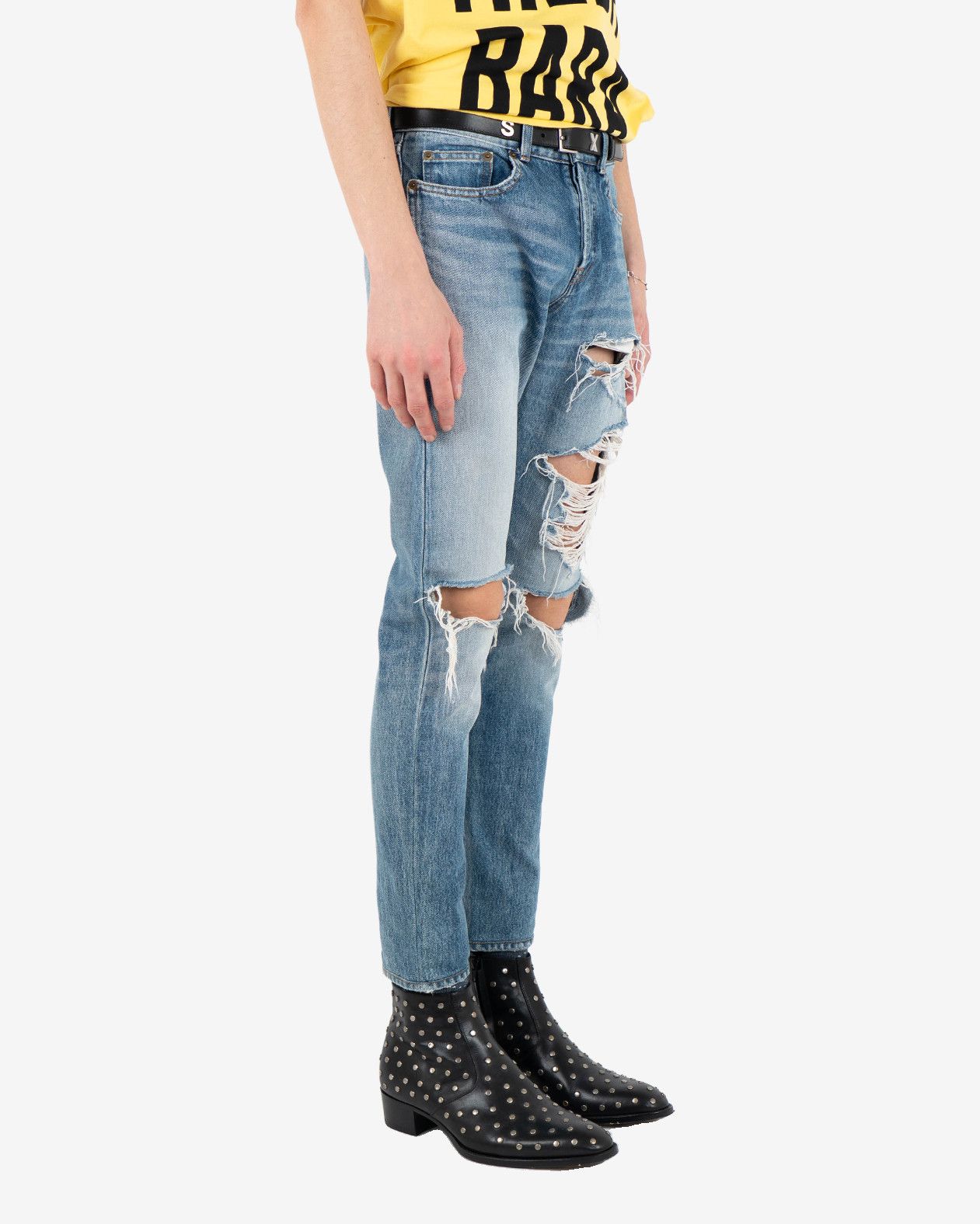 Saint Laurent Paris D18 Ripped Jeans Size US 28 / EU 44 - 6 Thumbnail