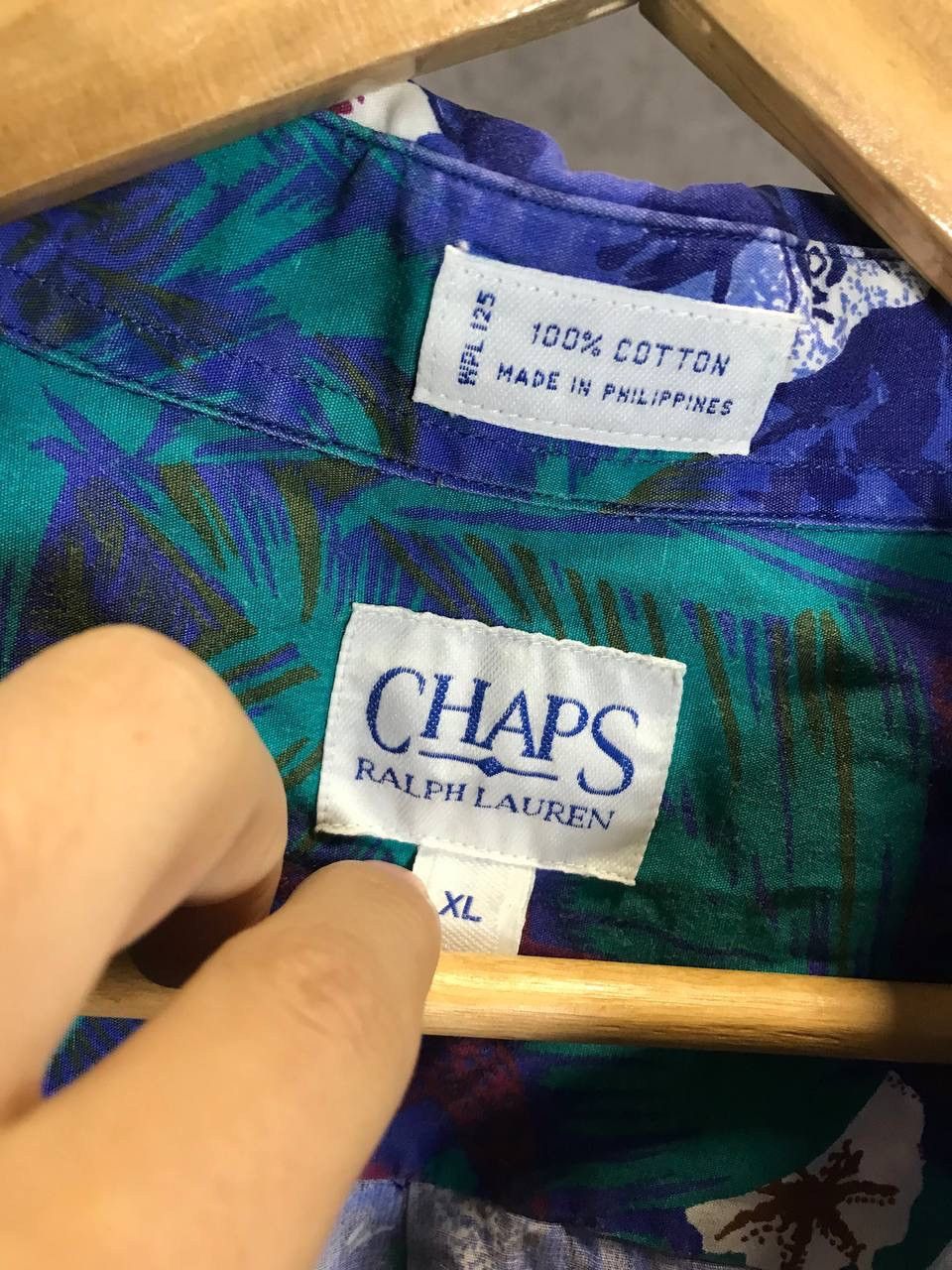 Chaps Ralph Lauren vintage designer crazy Hawaiian shirt