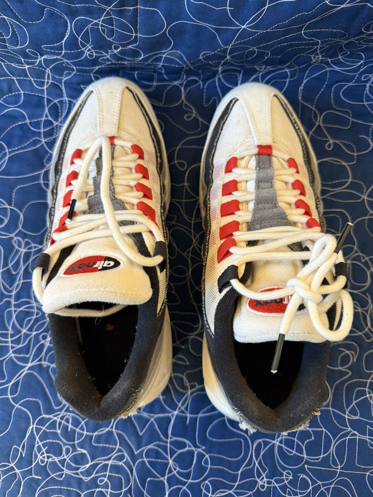 Nike Nike Air max 95 Summit white/chili red- 8M 9.5 W Size US 8 / EU 41 - 4 Thumbnail