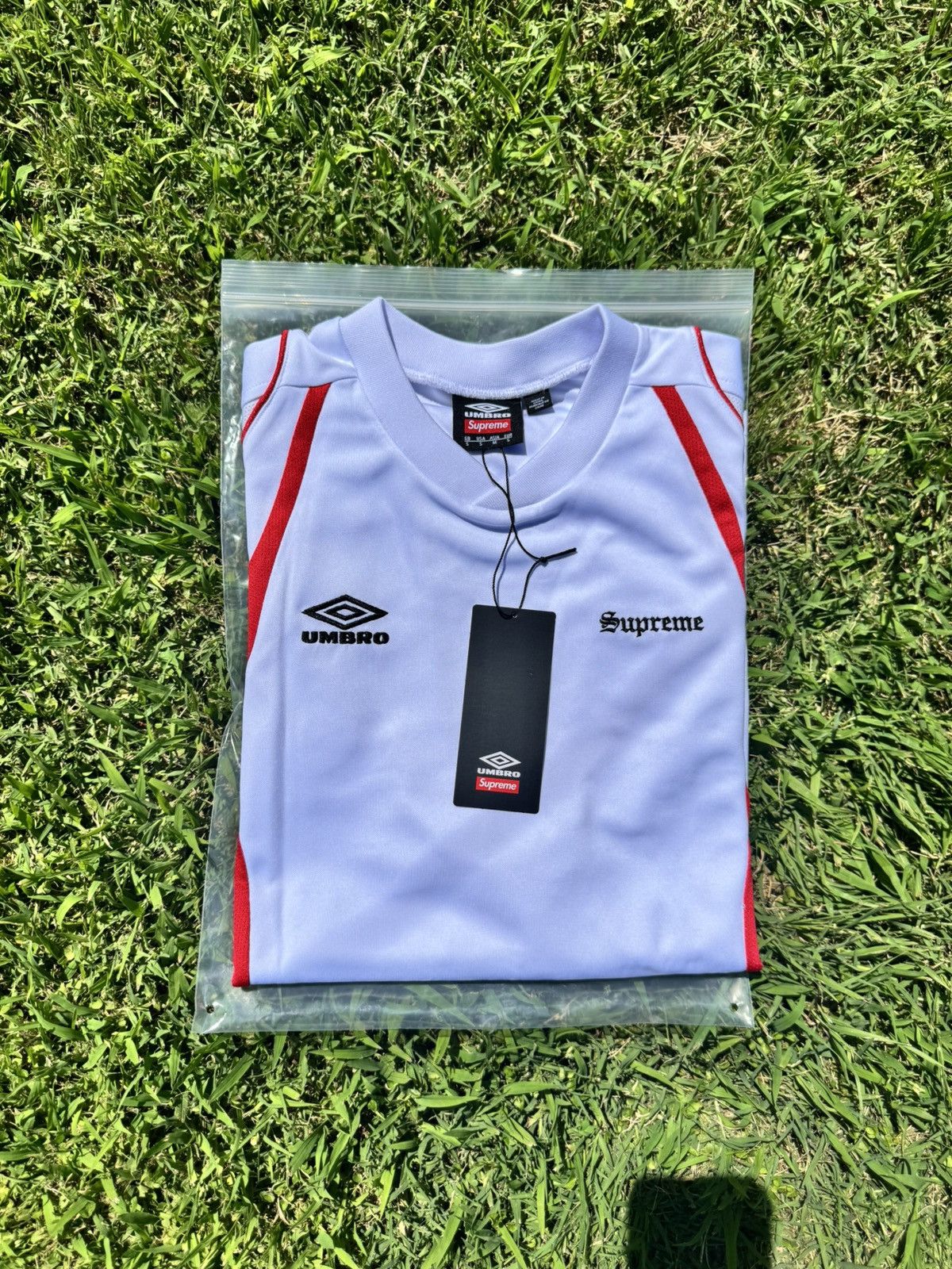 Supreme × Umbro Supreme Umbro Old English Soccer Jersey Size US S / EU 44-46 / 1 - 5 Thumbnail