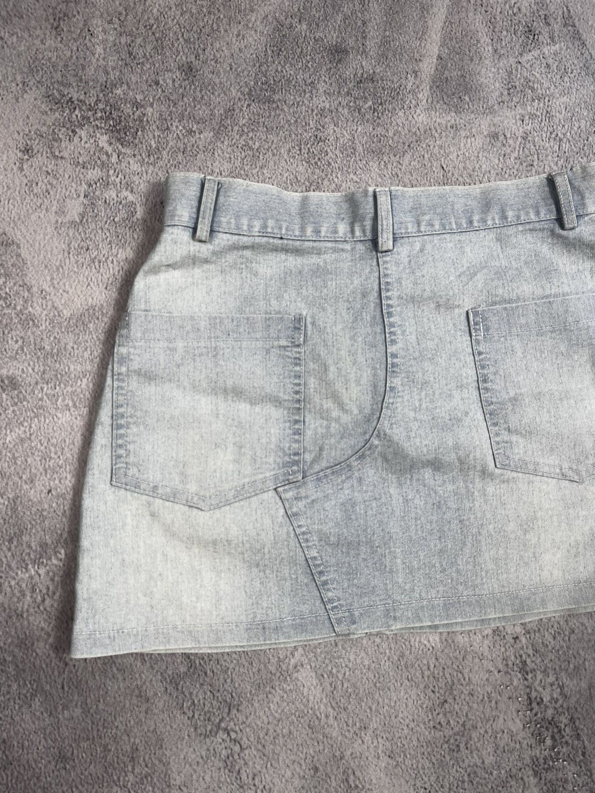 Other Vintage Y2K style denim zip pockets faded mini skirt Size 26" / US 2 / IT 38 - 5 Thumbnail