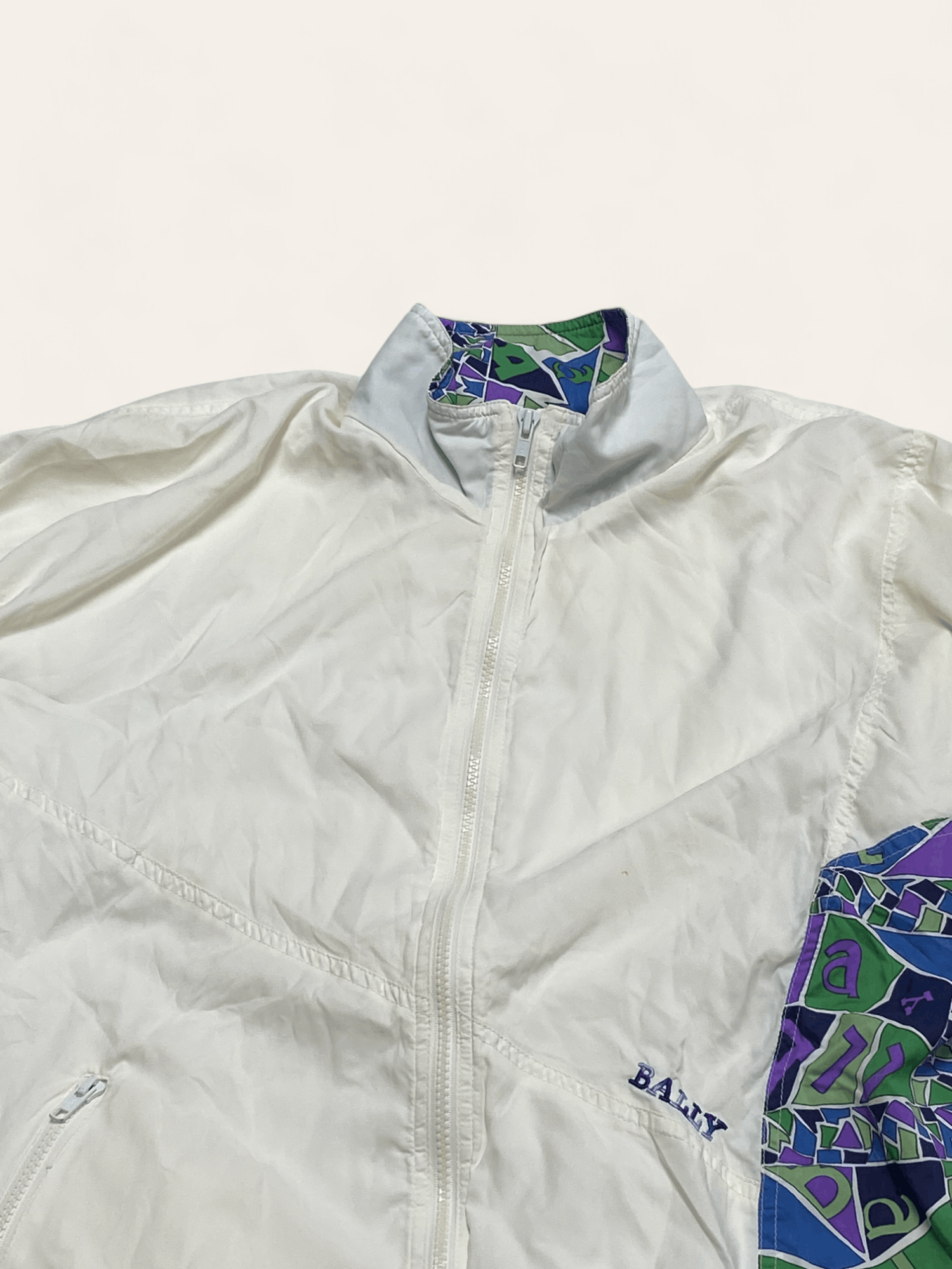 Bally 90s Vintage BALLY Tracking Top Zip Ligh Jacket Drill Y2k Size US XL / EU 56 / 4 - 2 Thumbnail