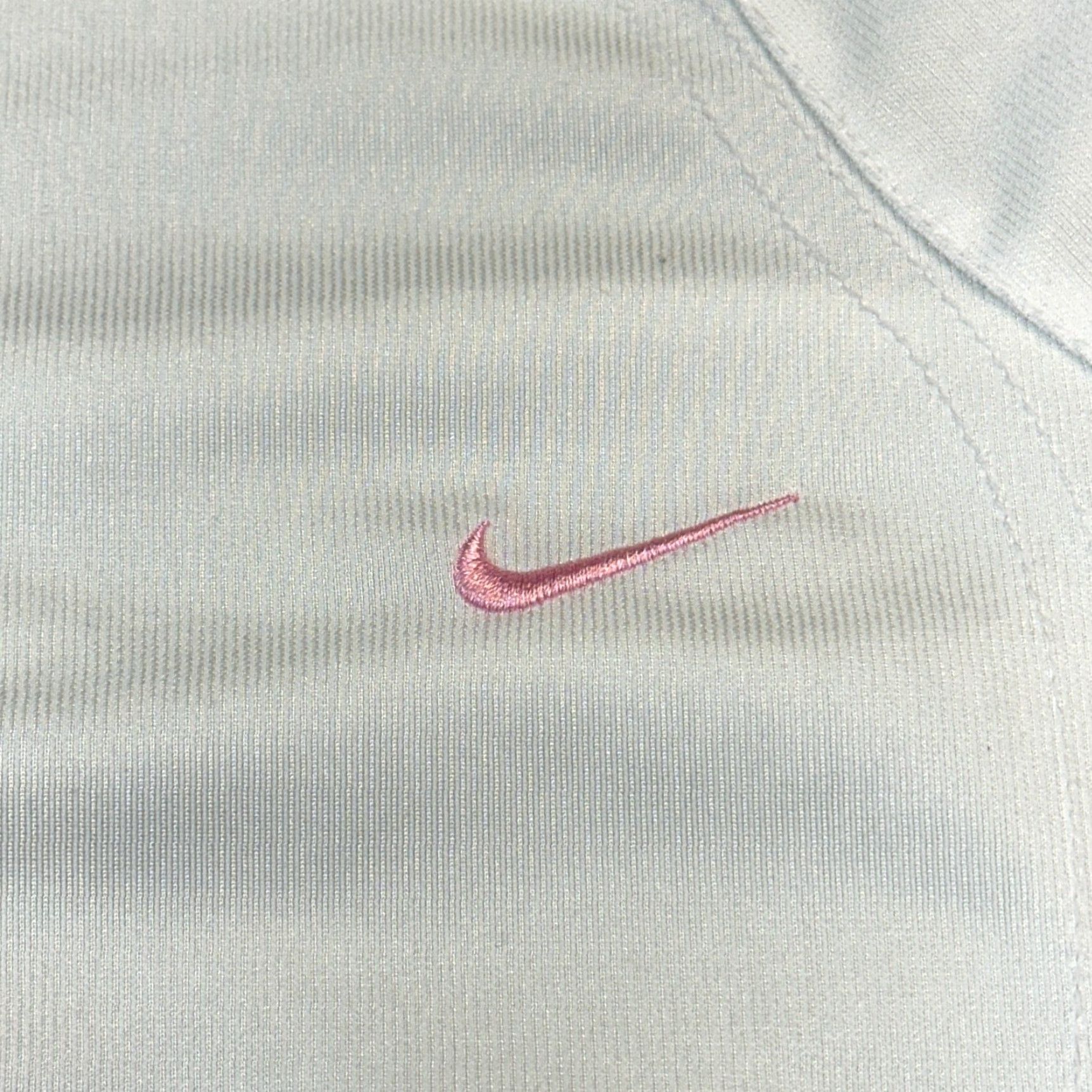 Nike VINTAGE Nike Track Jacket Women's XL White Full Zip Swoosh Logo Gray Tag Y2K Size XL / US 12-14 / IT 48-50 - 3 Thumbnail