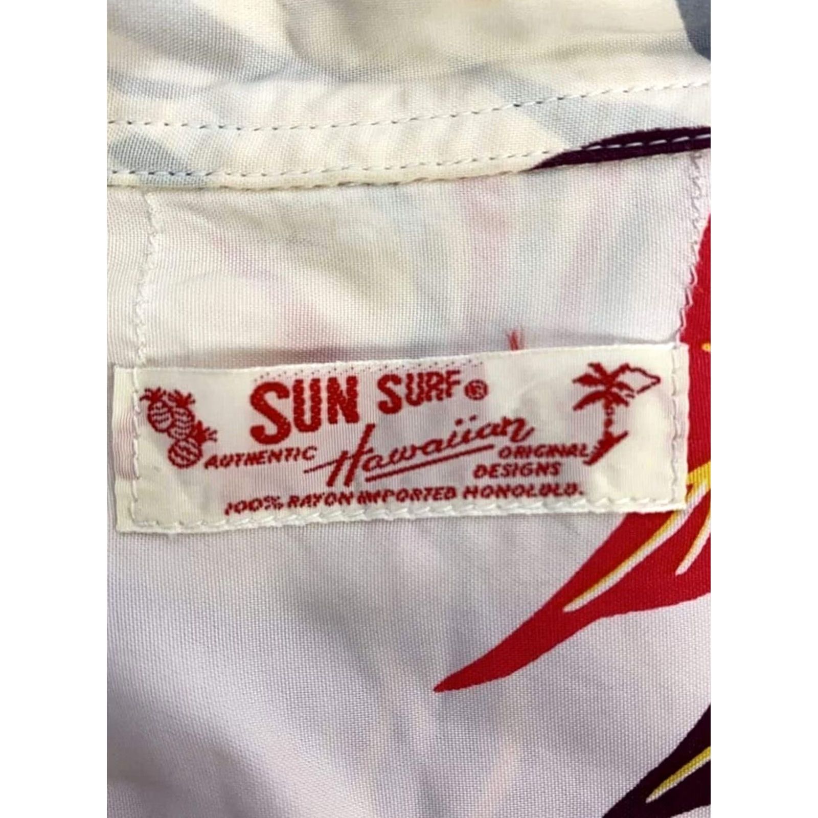 Sun Surf SUN SURF Shirt Men's Aloha Size M Rayon Cream All-over Print Hula Girl USED Floral Short Sleeve Button-Up Japan Summer, Spring Casual Travel Mens Size US M / EU 48-50 / 2 - 3 Thumbnail