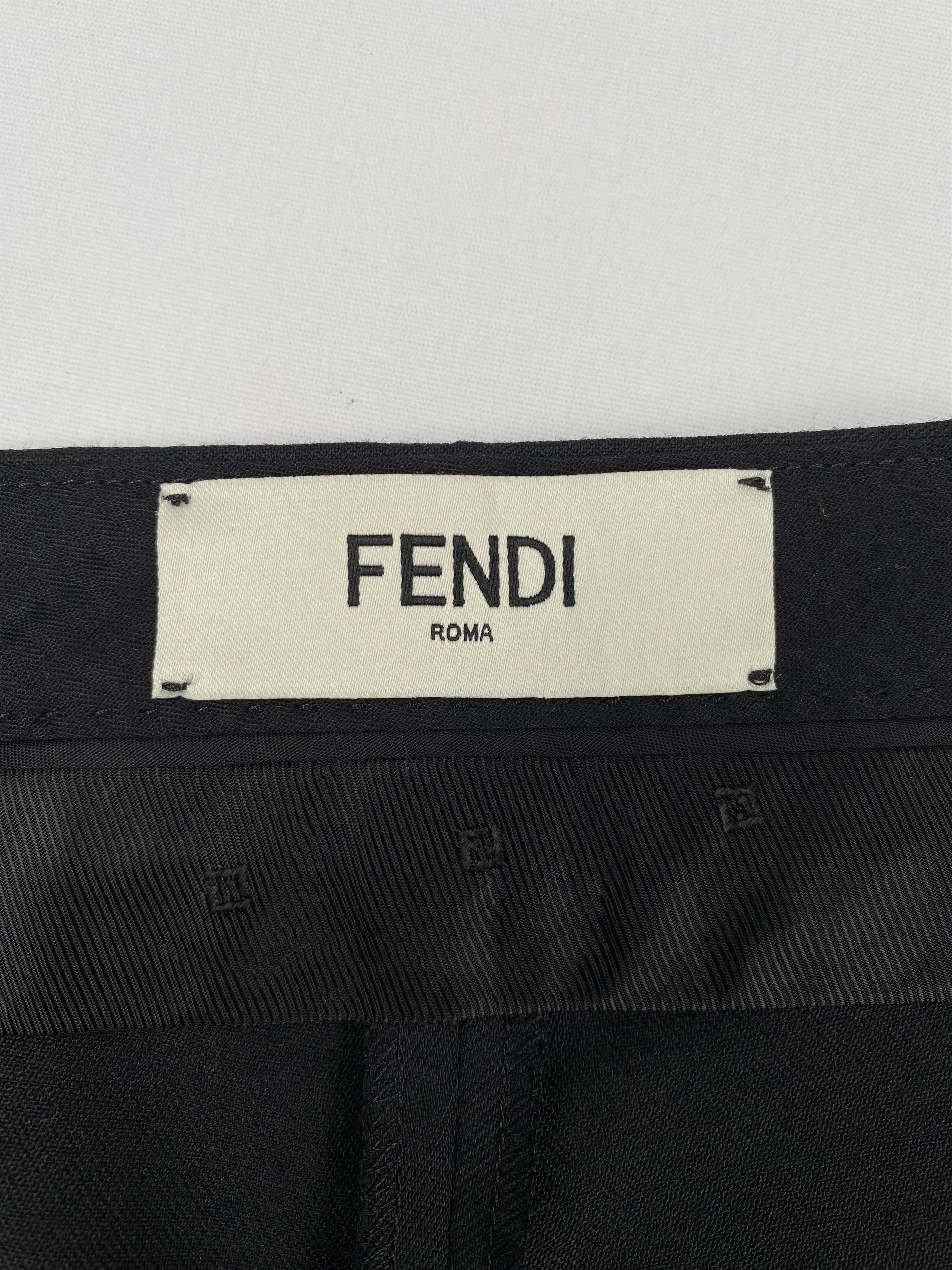 Fendi Roma Highwaist Black Trousers Size 30" / US 8 / IT 44 - 11 Thumbnail