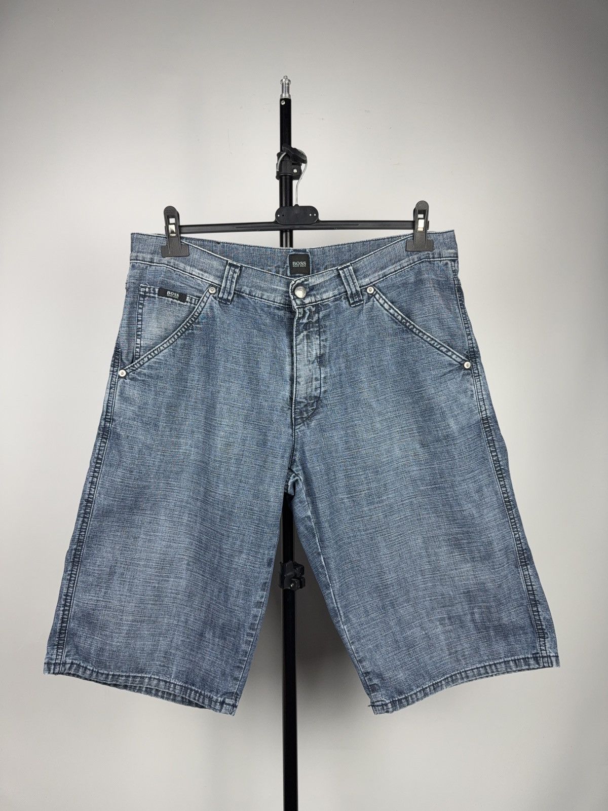 Hugo Boss Retro 90s Hugo Boss Vintage Y2K Durango Denim Shorts Size US 35 - 1 Thumbnail
