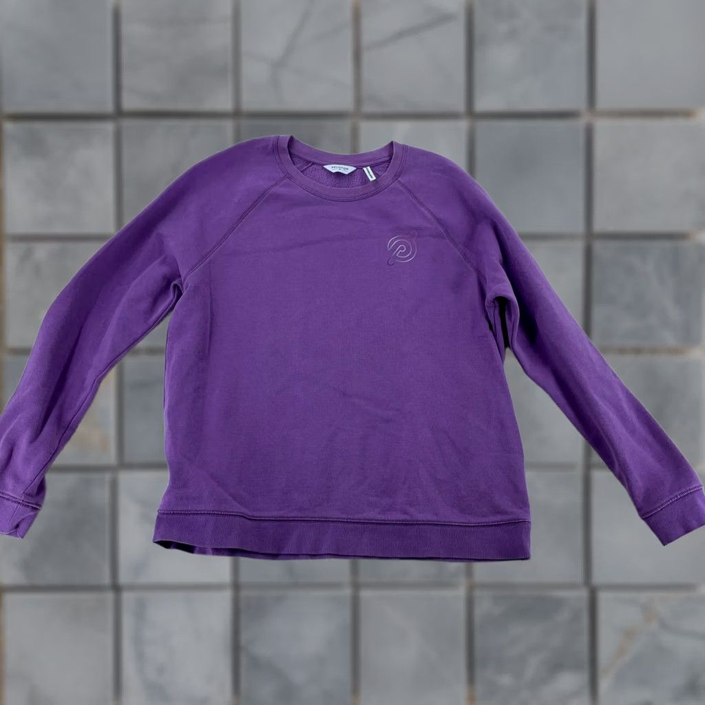 Vintage Peloton Sweatshirt Women Medium Purple Fleece Lined Cozy Warm Winter Long Sleeve Size M / US 6-8 / IT 42-44 - 1 Thumbnail