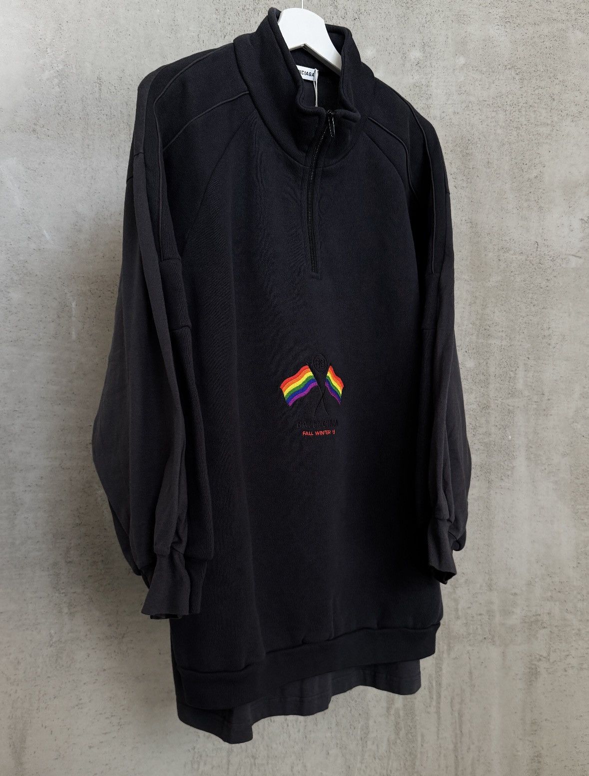 Balenciaga Balenciaga Rainbow Flag Quarter-zip AW18 Size US XS / EU 42 / 0 - 1 Thumbnail