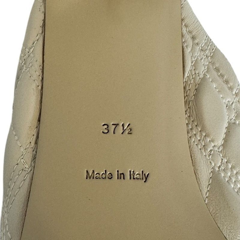 Burberry NEW Burberry Beige Quilted Embroidered Glove Mule Shoes 37.5 Size US 7 / IT 37 - 13 Thumbnail