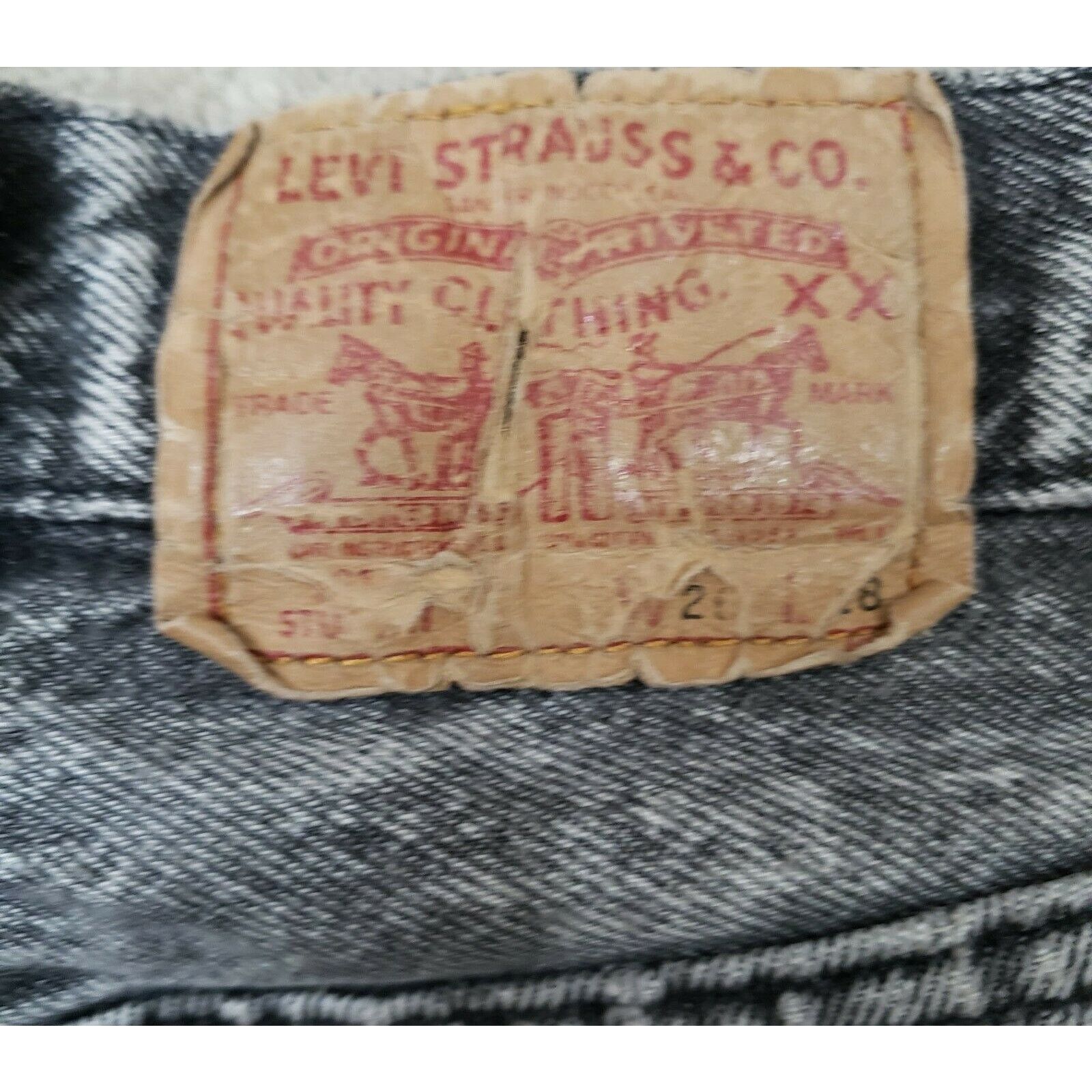 Levi's Levis 501 VTG 80s Student Black Acid Button Fly boyfriend 26 Size 26" / US 2 / IT 38 - 5 Thumbnail