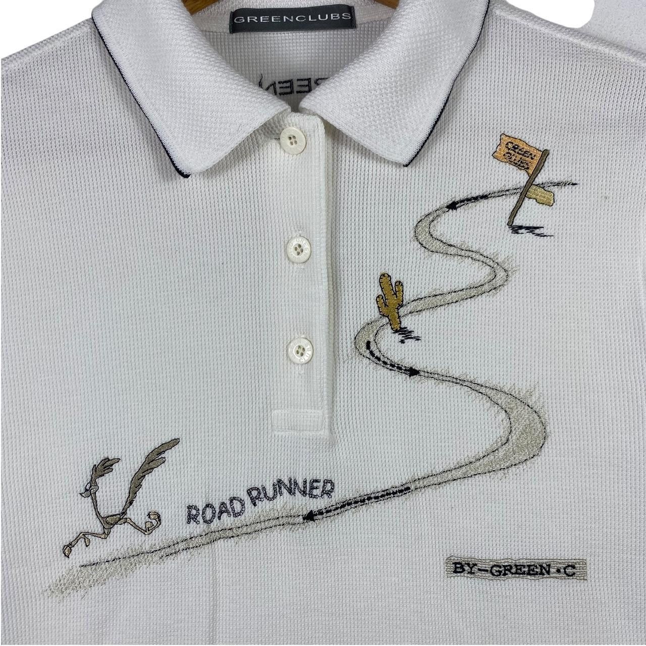 Vintage Vintage GREEN CLUBS ROAD RUNNERS Looney Tunes Tee Shirt Polo Size US S / EU 44-46 / 1 - 3 Thumbnail