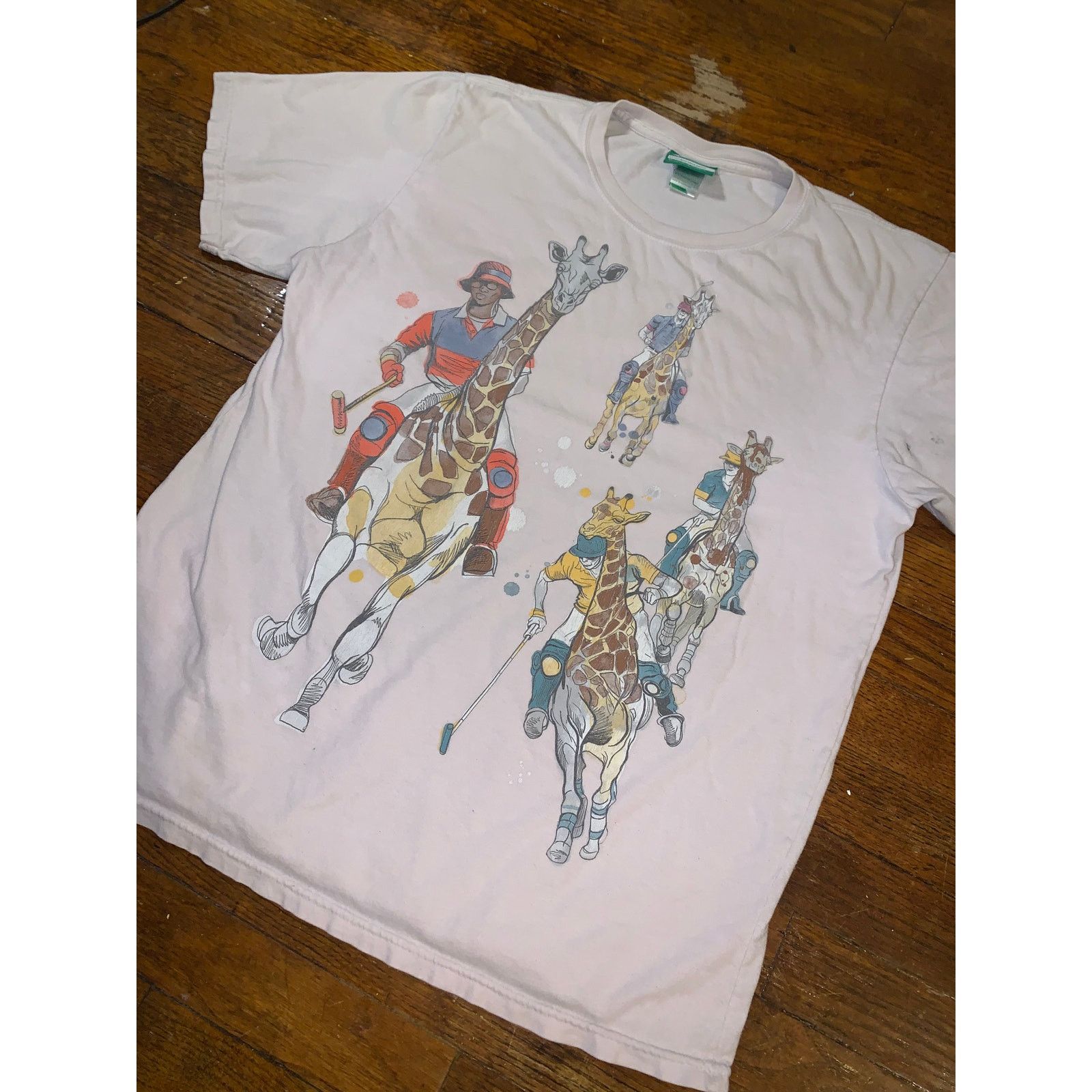 LRG LRG Lopo Giraffe Polo Players T Shirt Large White Y2K Size US L / EU 52-54 / 3 - 4 Thumbnail