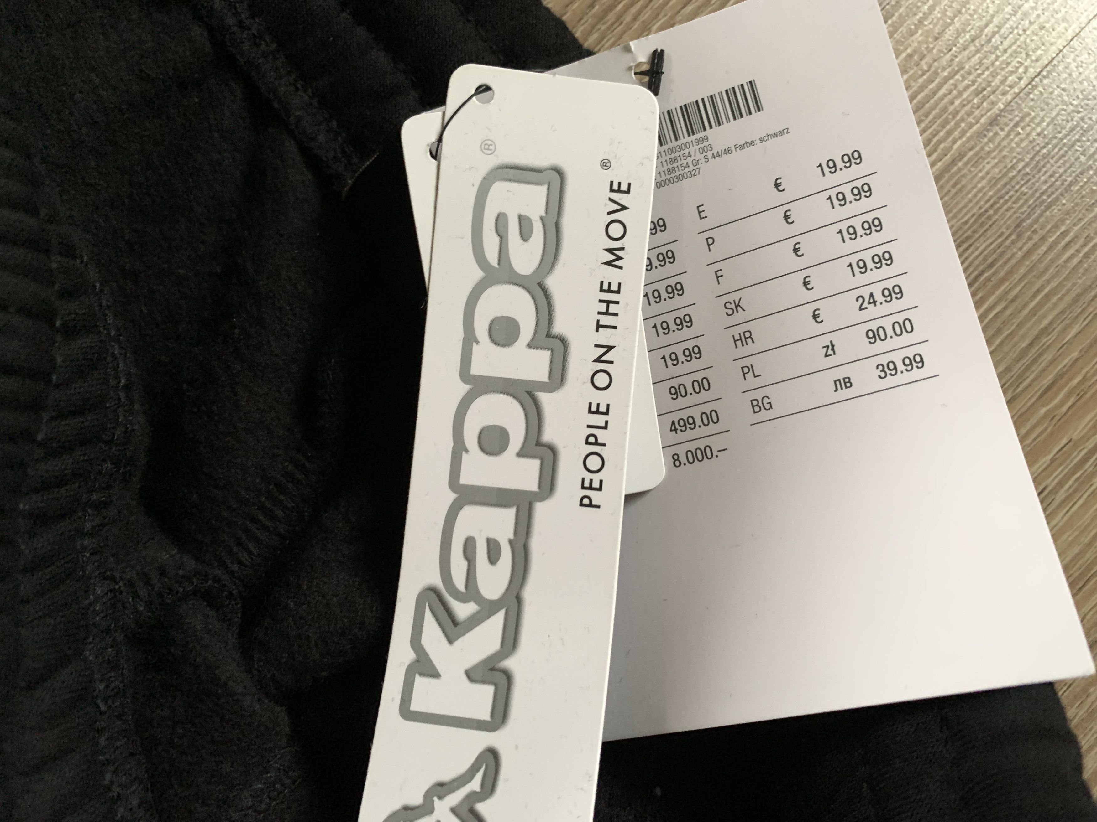 Kappa Kappa Warm Cotton Black Sweatpants Pants Size US 30 / EU 46 - 5 Thumbnail