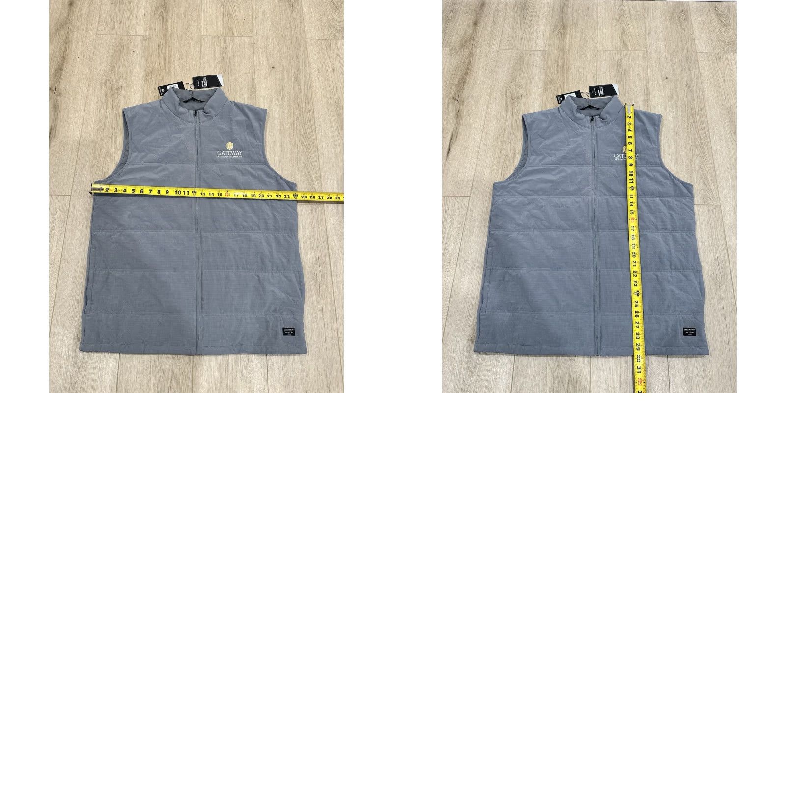 TravisMathew TravisMathew Vest XL Gray Cold Bay Quilted Full Zip Insulated Golf Mens Size US XL / EU 56 / 4 - 9 Thumbnail