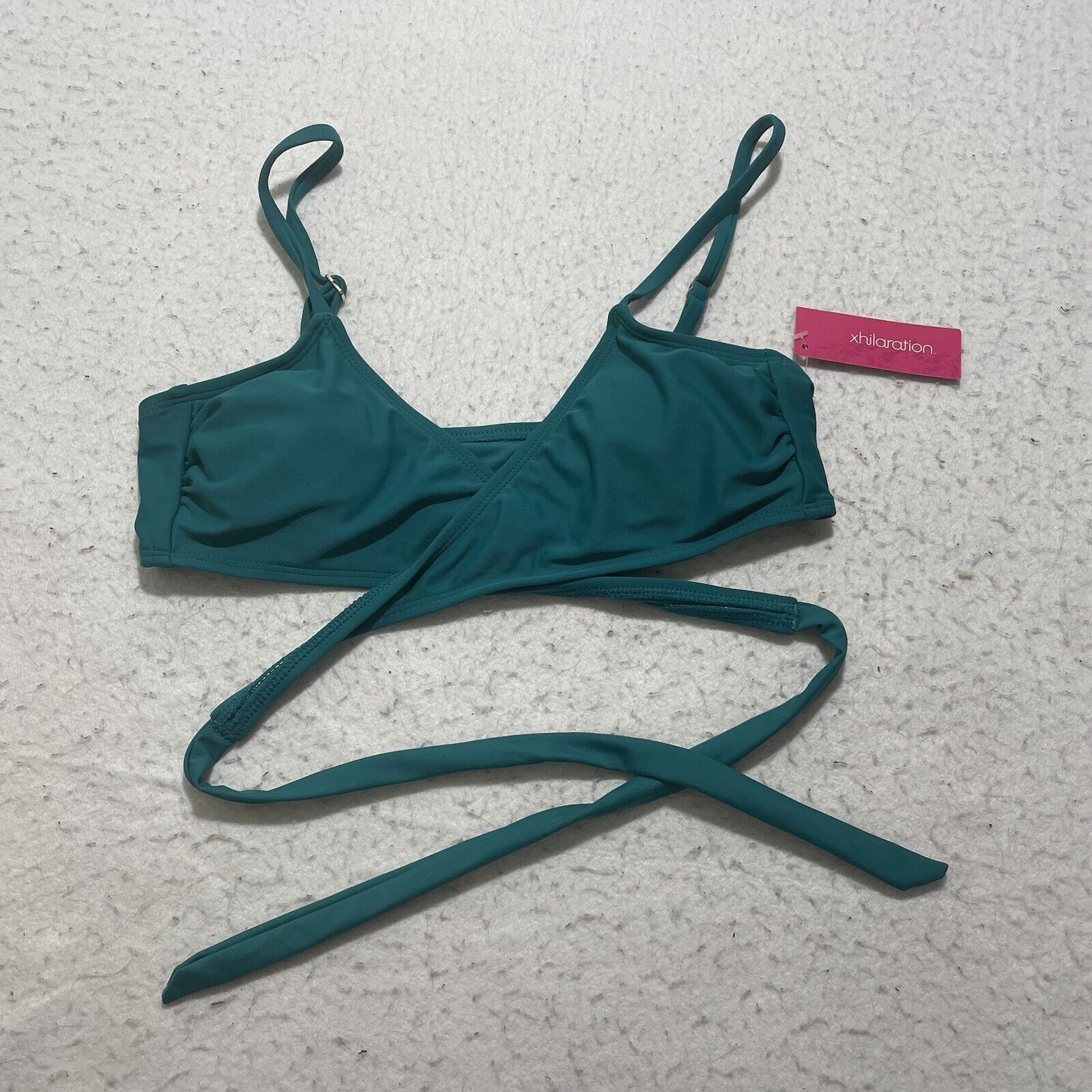 Other Xhilaration Medium (4-6) Teal Green Bralette Wrap Bikini Top Size ONE SIZE - 4 Thumbnail