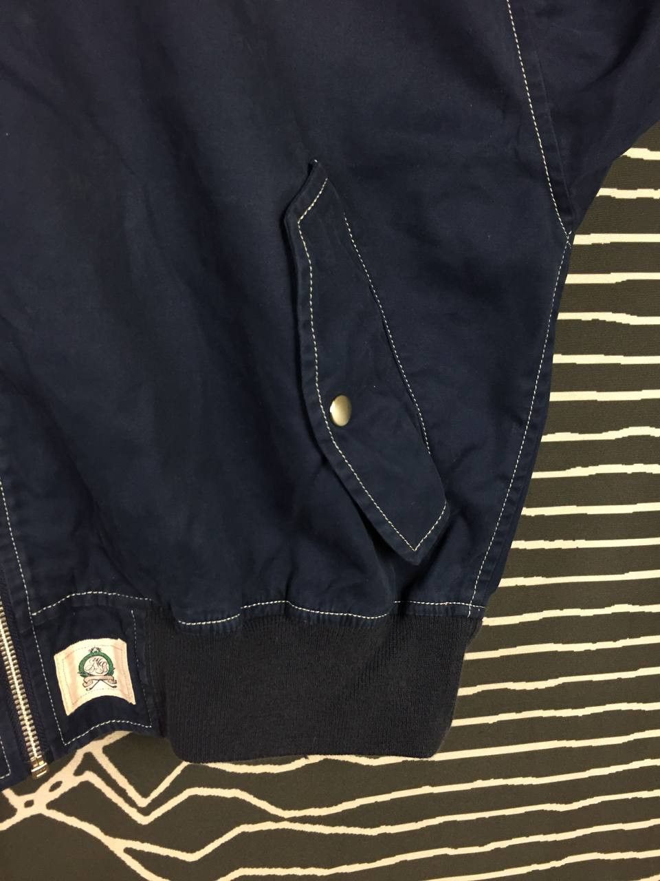 Vintage Journey Club Le Bleu Embroidered Logo Bomber Jacket Size US M / EU 48-50 / 2 - 8 Thumbnail