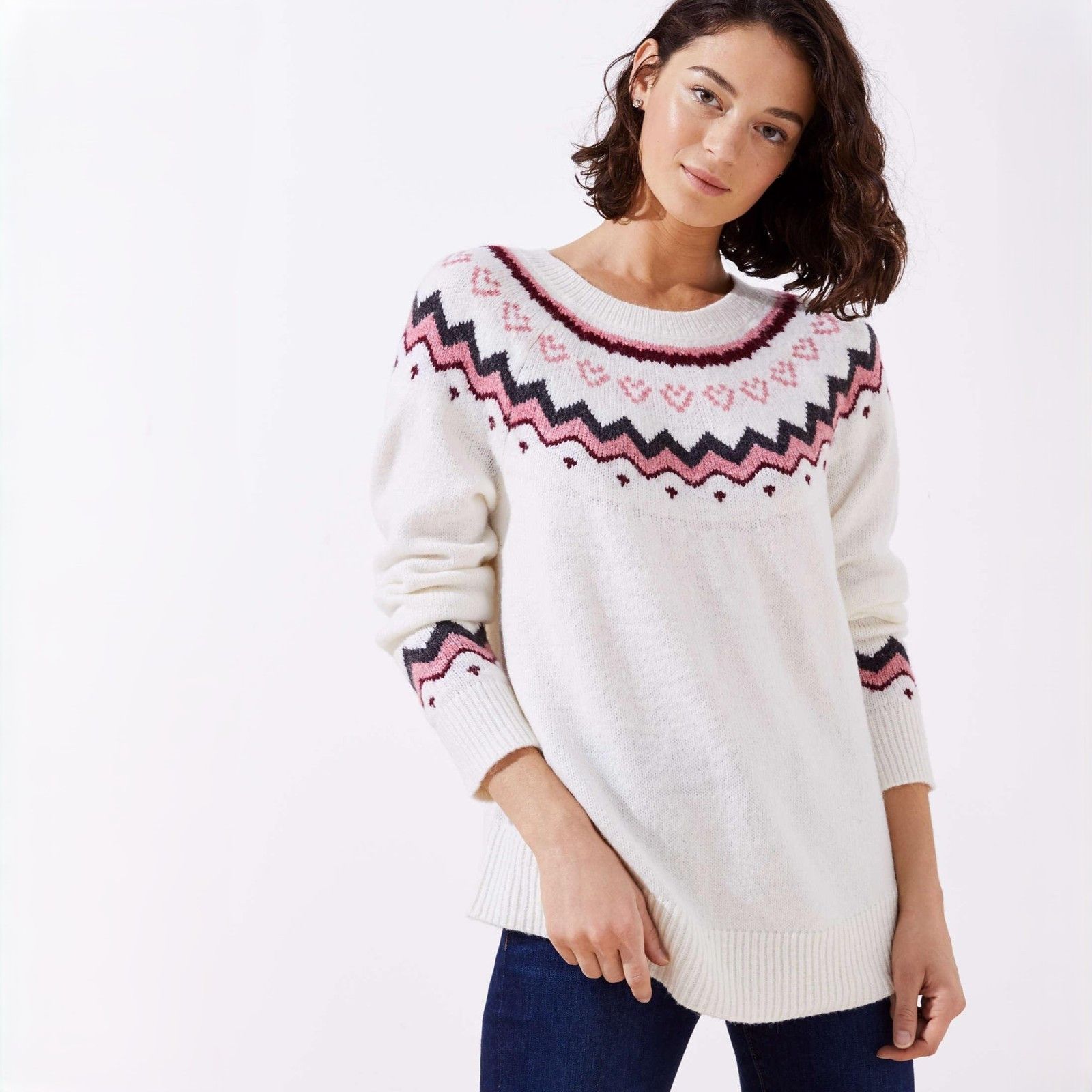 Loft Swingy Fairisle Fair Isle Sweater in size Medium NWT $69.50 Size M / US 6-8 / IT 42-44 - 1 Thumbnail