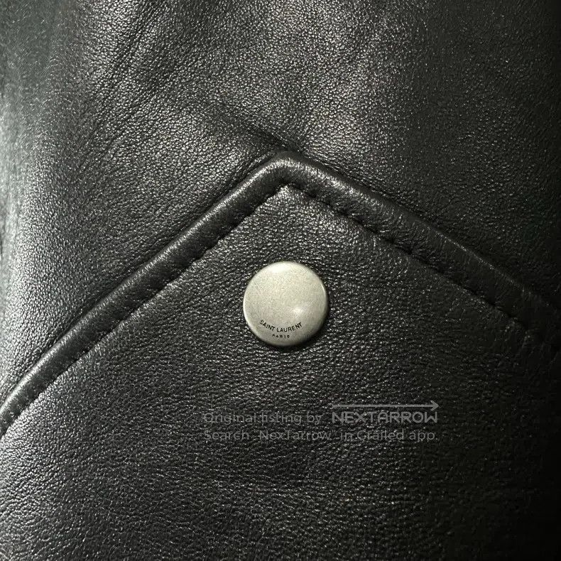 Saint Laurent Paris Saint Laurent Paris Motorcycle Leather Jacket i Size US XL / EU 56 / 4 - 4 Thumbnail