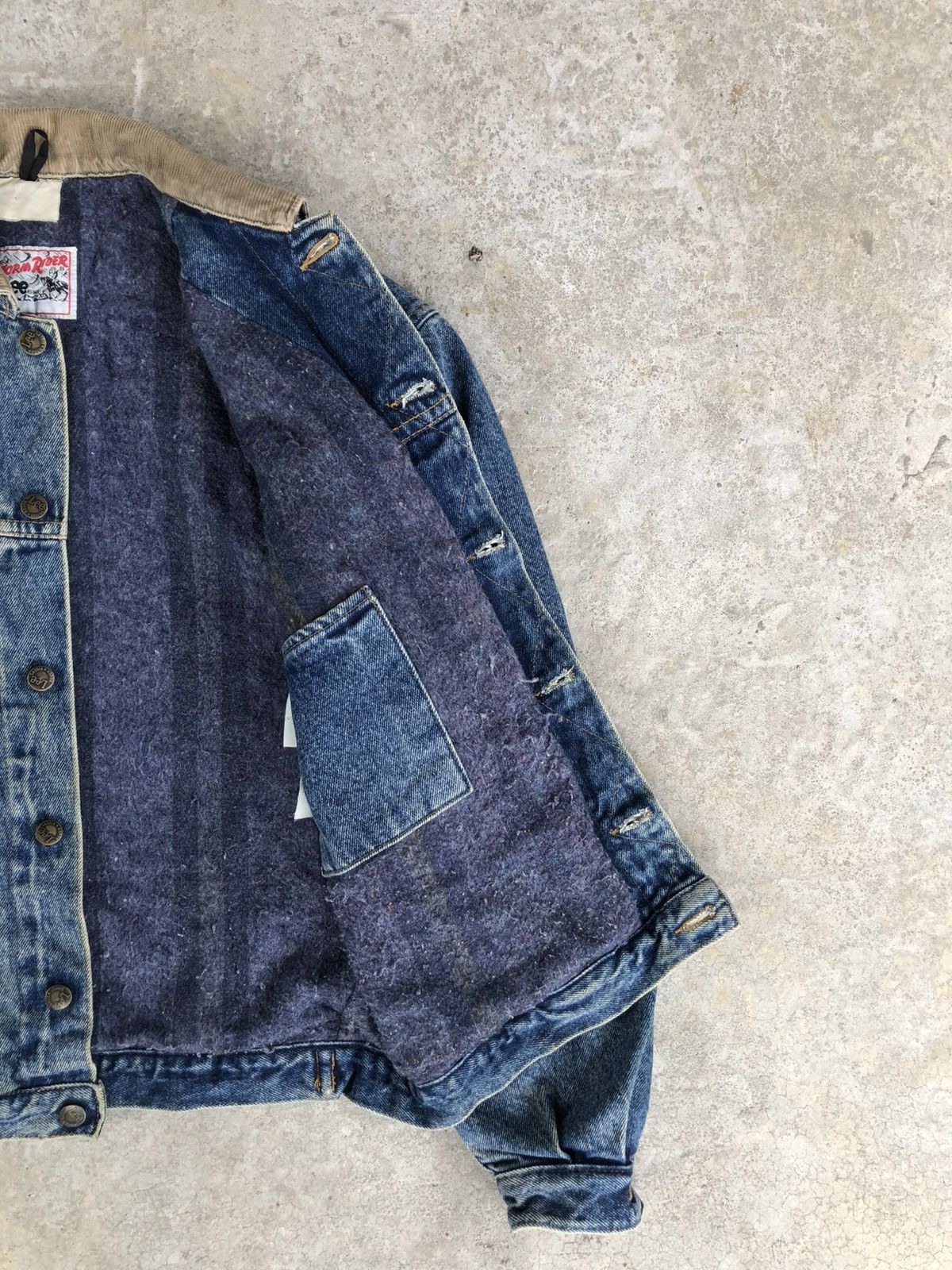 Lee Vintage Lee Storm Rider Blanket Lined Denim Jacket Baggy Size US L / EU 52-54 / 3 - 20 Thumbnail