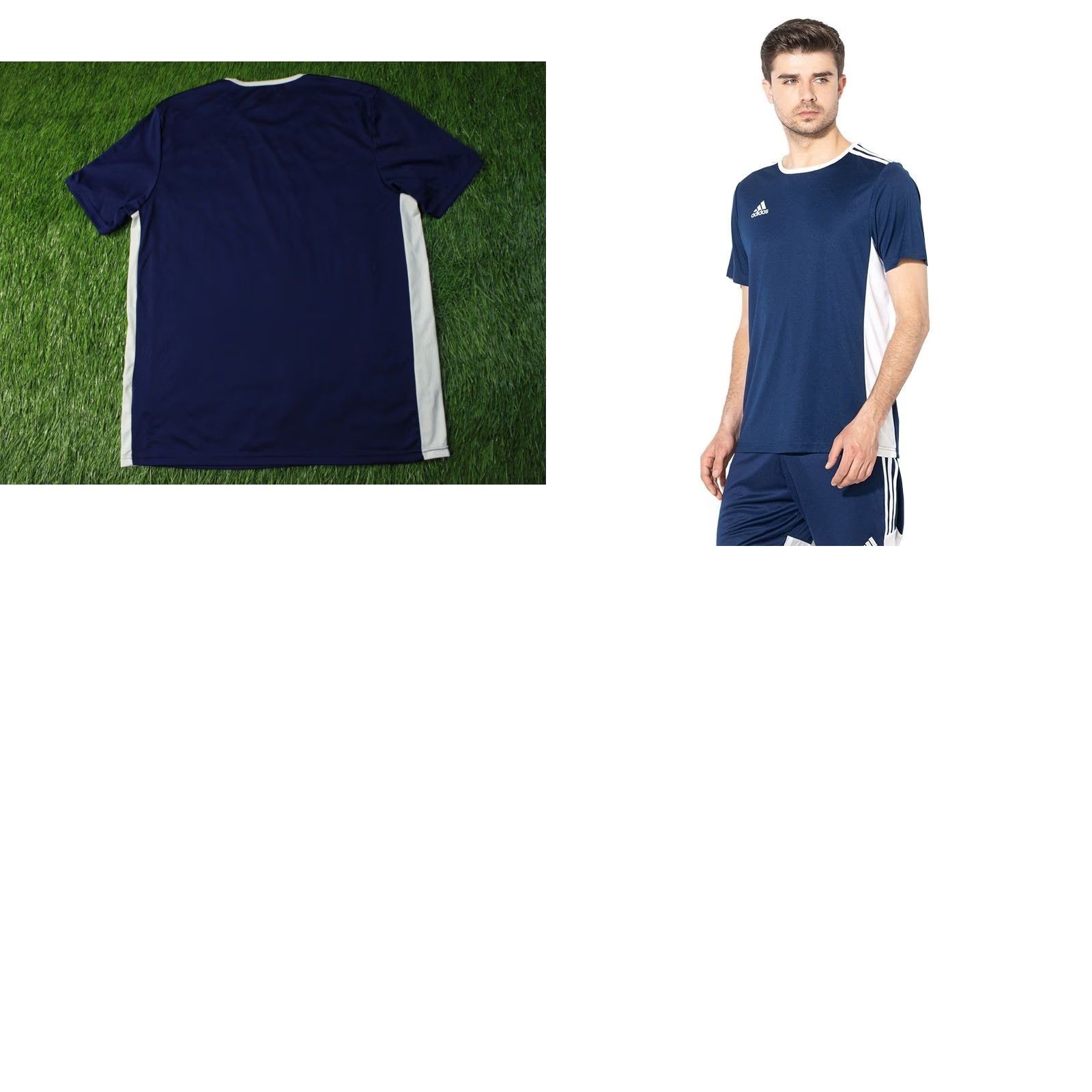 Adidas ADIDAS PERFORMANCE AEROREADY ENTRADA ORIGINAL 2021 FOOTBALL SHIRT JERSEY XL Navy Blue and White Mens Football Shirt XL Size US XL / EU 56 / 4 - 8 Thumbnail