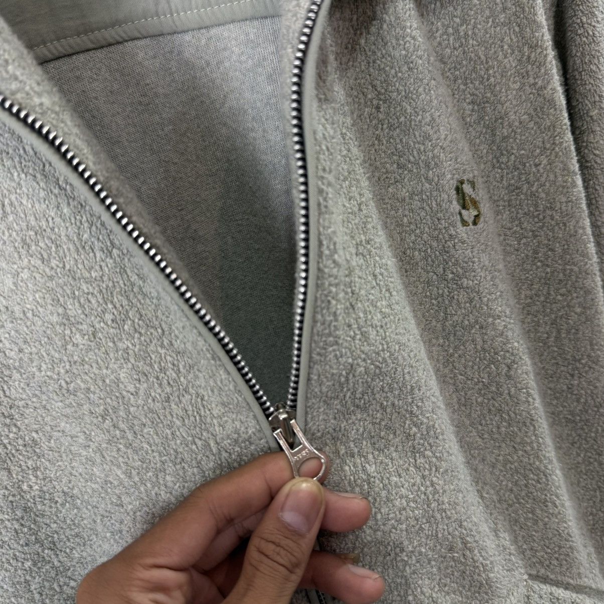 Stussy Vintage STUSSY JAPAN fleece wool jacket zip camo logo Size US S / EU 44-46 / 1 - 4 Thumbnail