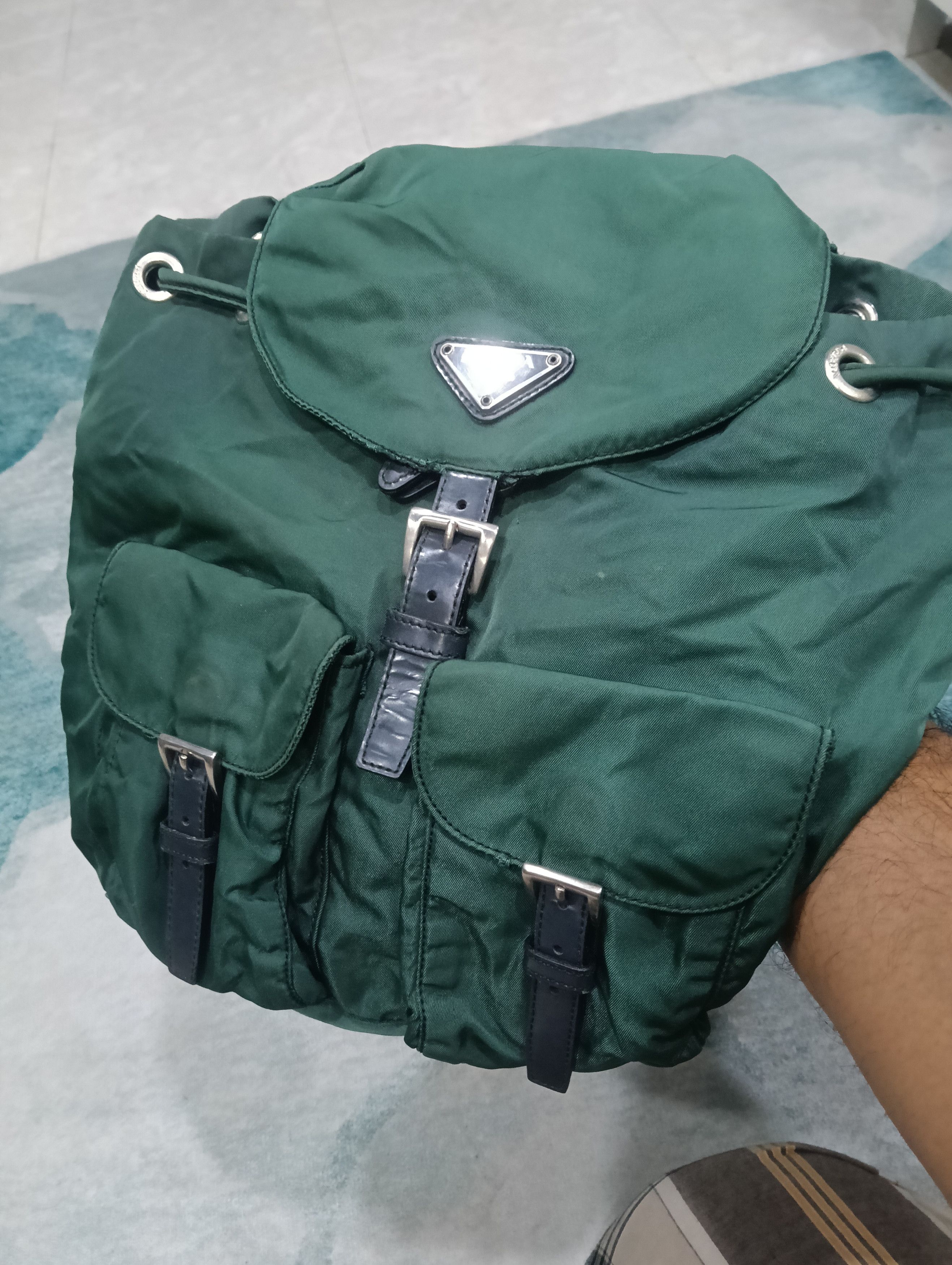 Prada × Vintage Prada Backpack Green Size ONE SIZE - 4 Thumbnail