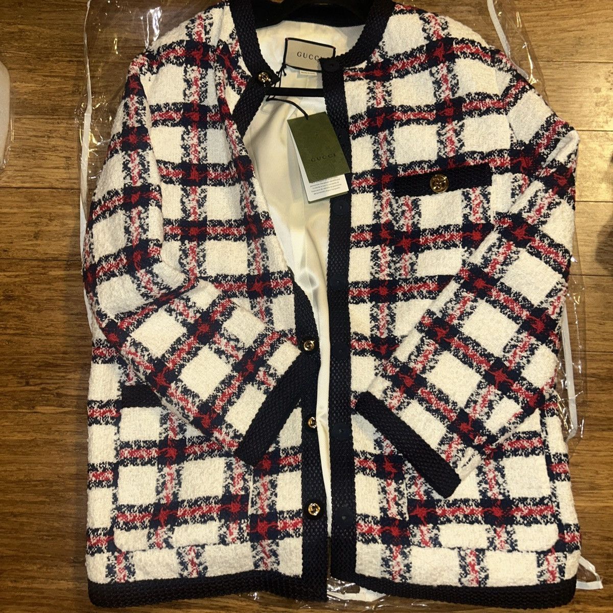 Gucci Gucci GG Button Web Wool Blend Tweed Jacket 660820 Size M / US 6-8 / IT 42-44 - 9 Thumbnail