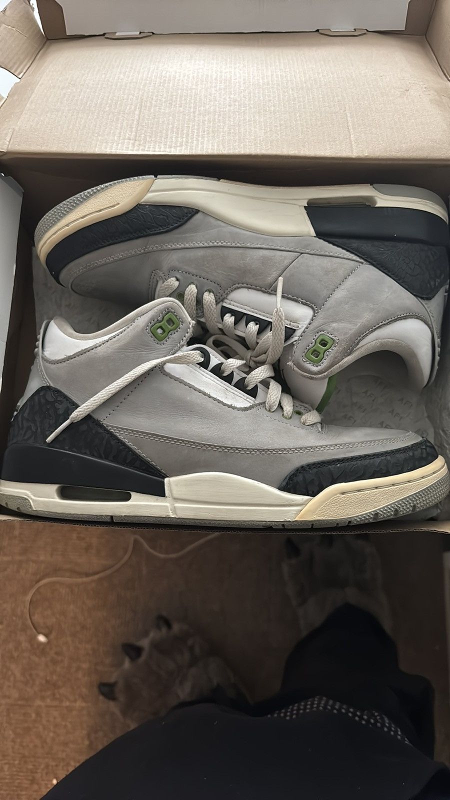 Jordan Brand Air Jordan retro 3 chlorophyll size 9.5 Size US 9.5 / EU 42-43 - 2 Thumbnail
