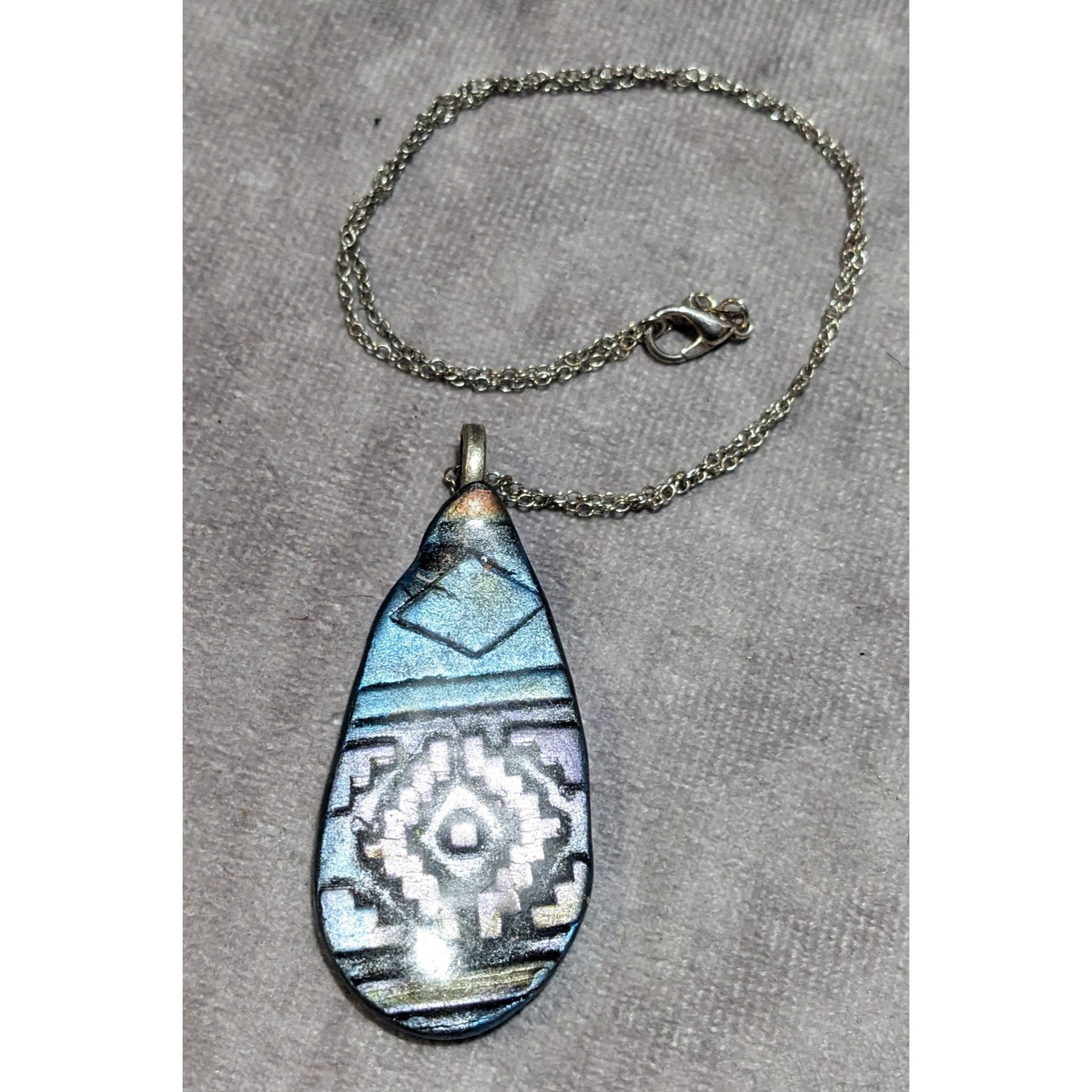 Other Handmade Southwestern Style Metallic Teardrop Necklace Size ONE SIZE - 11 Thumbnail