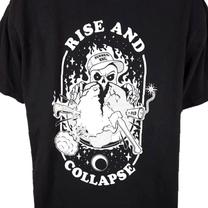 Comfort Colors Poisoned Gift T Shirt Mens Large Black Rise And Collapse Hardcore Band Size US L / EU 52-54 / 3 - 2 Thumbnail