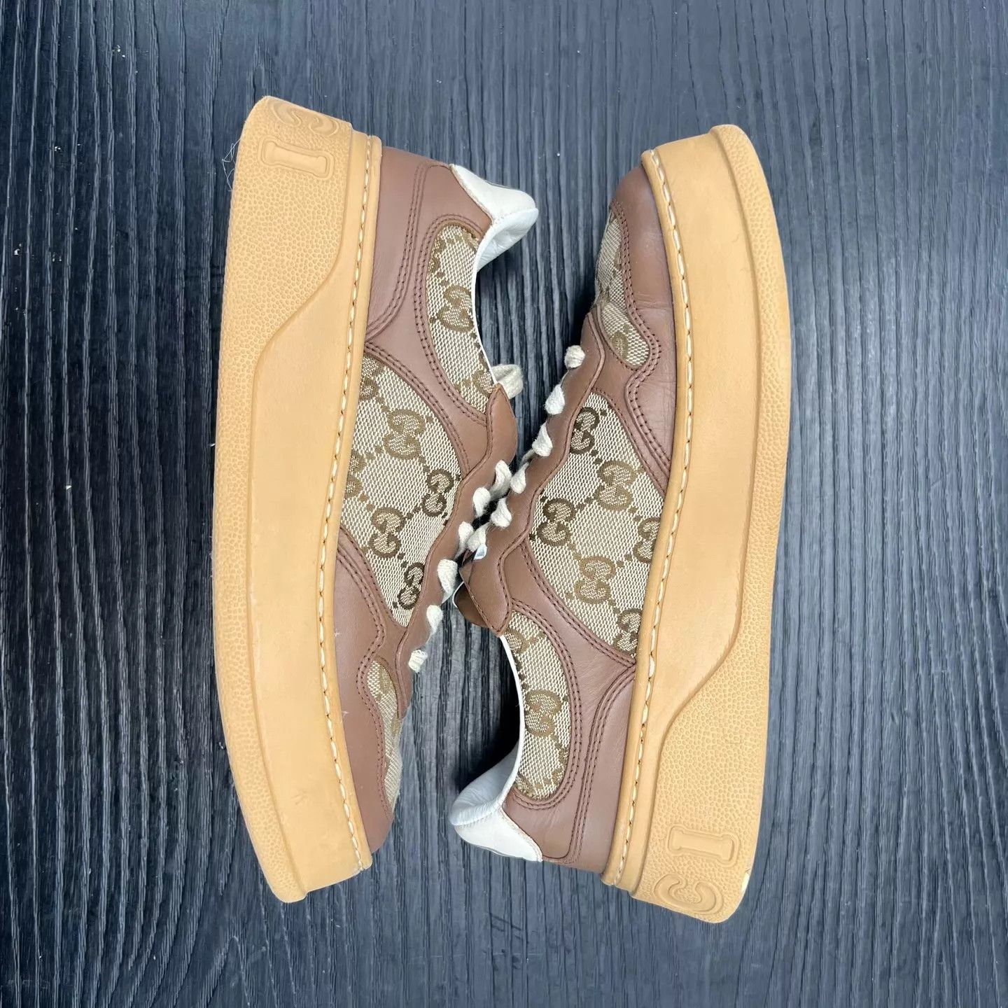 Gucci GUCCI Brown Cookie Sneaker EU 36.5 with box Size US 6 / IT 36 - 7 Thumbnail