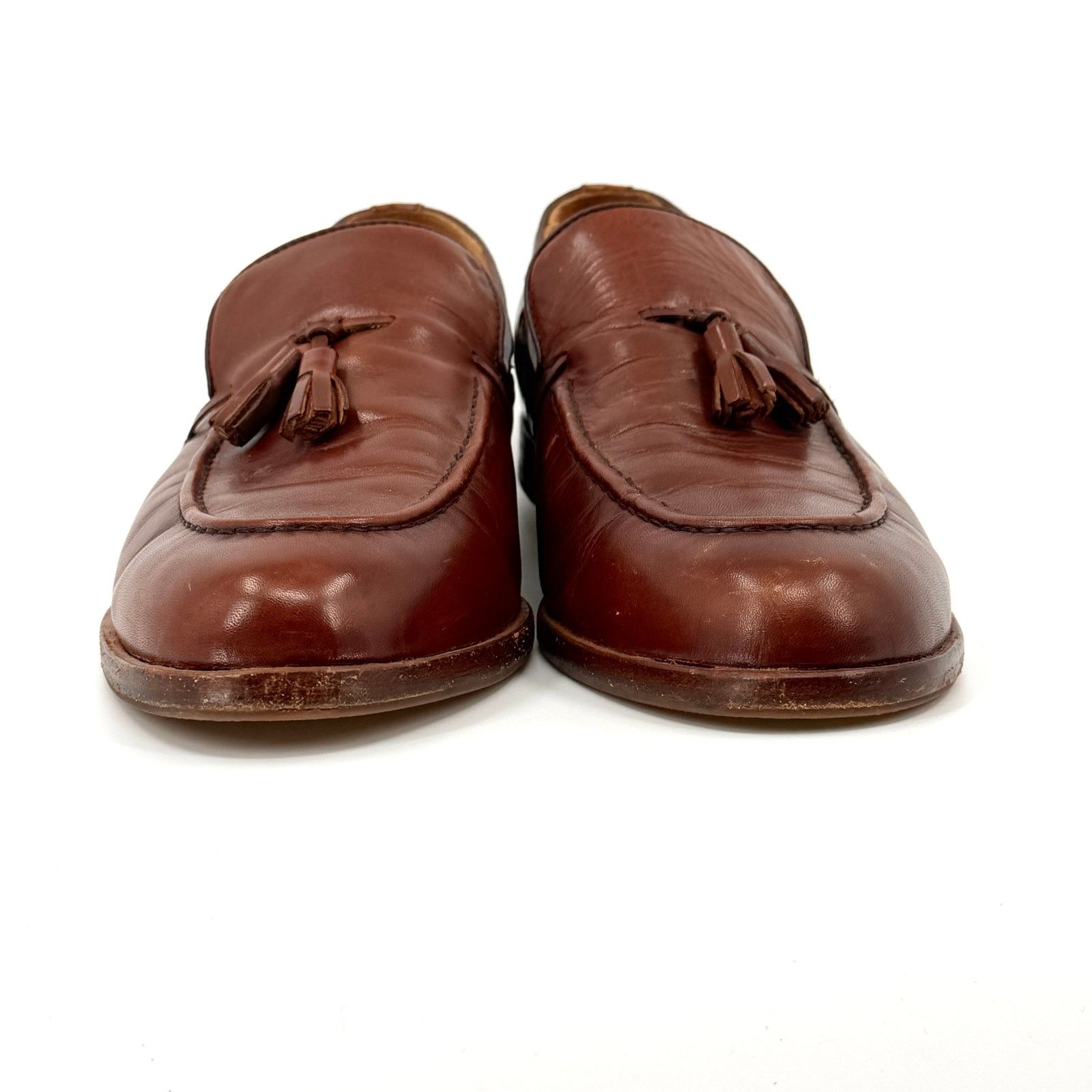 Vintage Elanroman Brown Leather Preppy Tassel Loafers Size US 11 / EU 44 - 8 Thumbnail