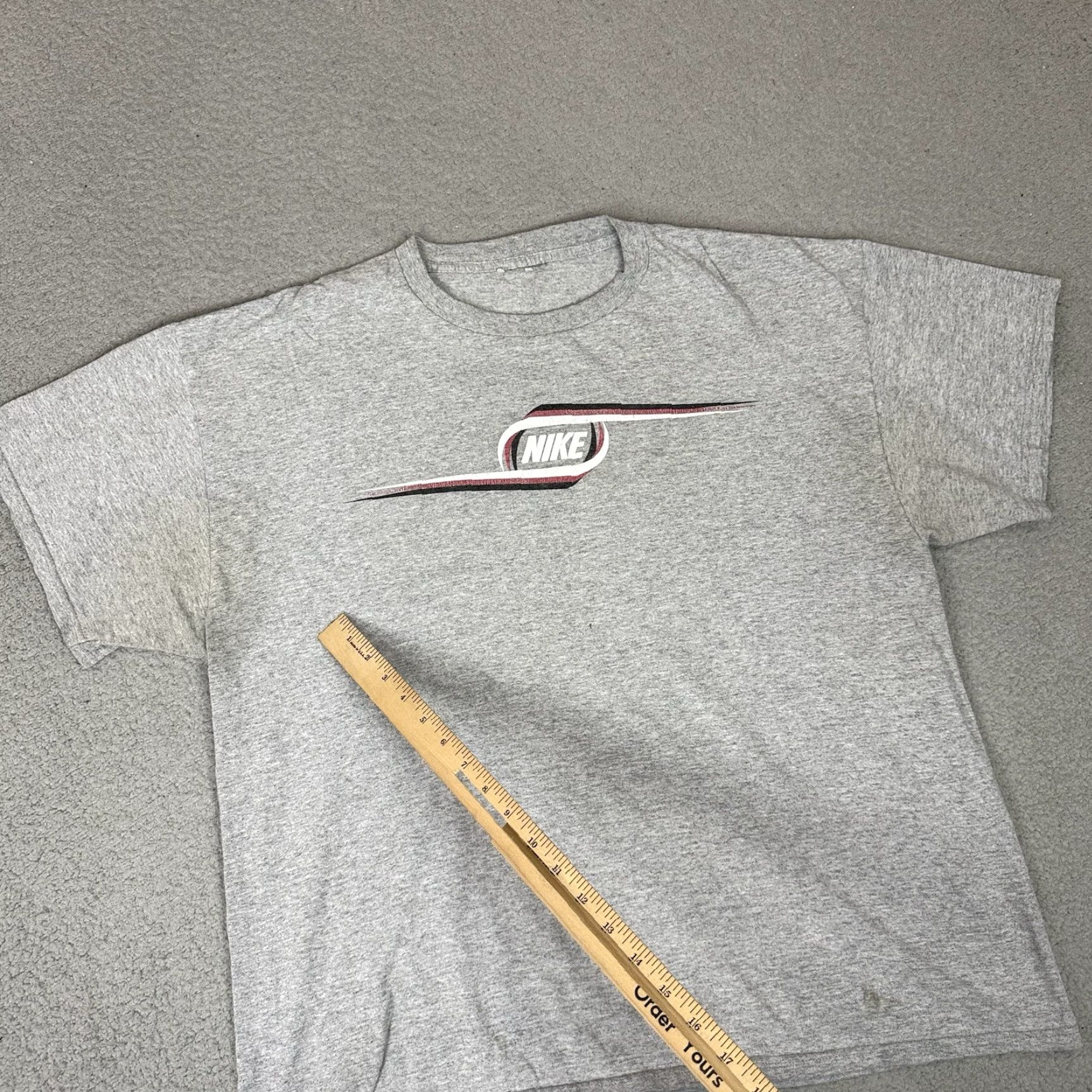 Nike VINTAGE Nike T Shirt Mens XL Gray Swoosh Logo 90s Sports USA Distressed Casual Rare Size US XL / EU 56 / 4 - 6 Thumbnail
