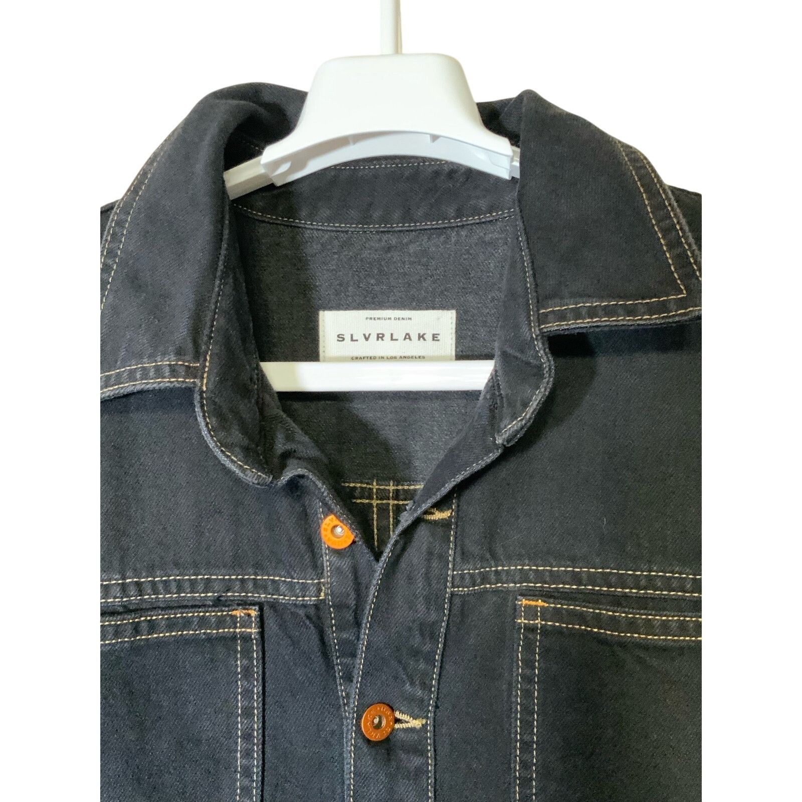 Unknown London Silverlake Jagger Denim Shirt Mini Dress Black Womens Size L Size L / US 10 / IT 46 - 3 Thumbnail