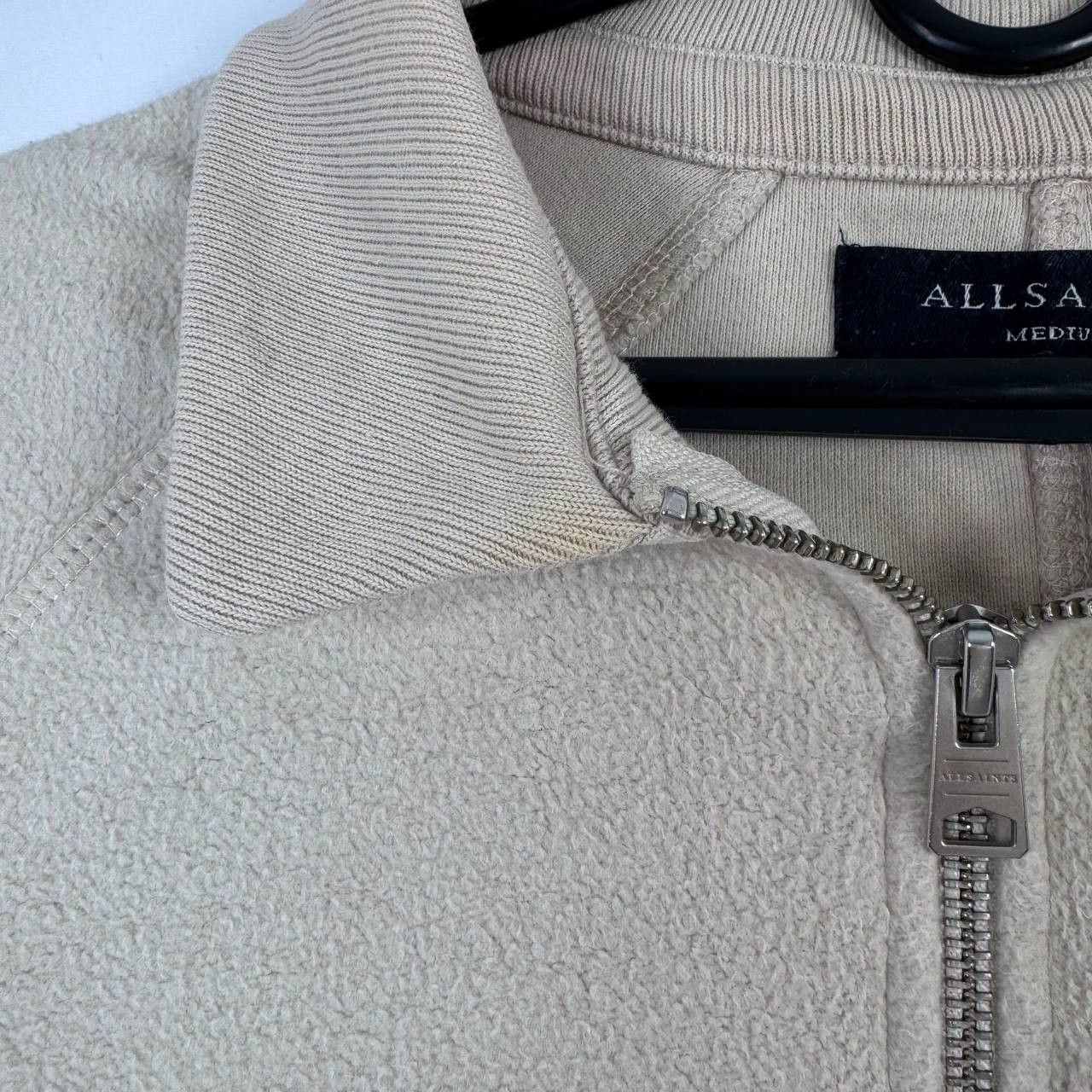Allsaints AllSaints Half Zip Sweatshirt Beige Fleece Pullover Size M Size US M / EU 48-50 / 2 - 6 Thumbnail