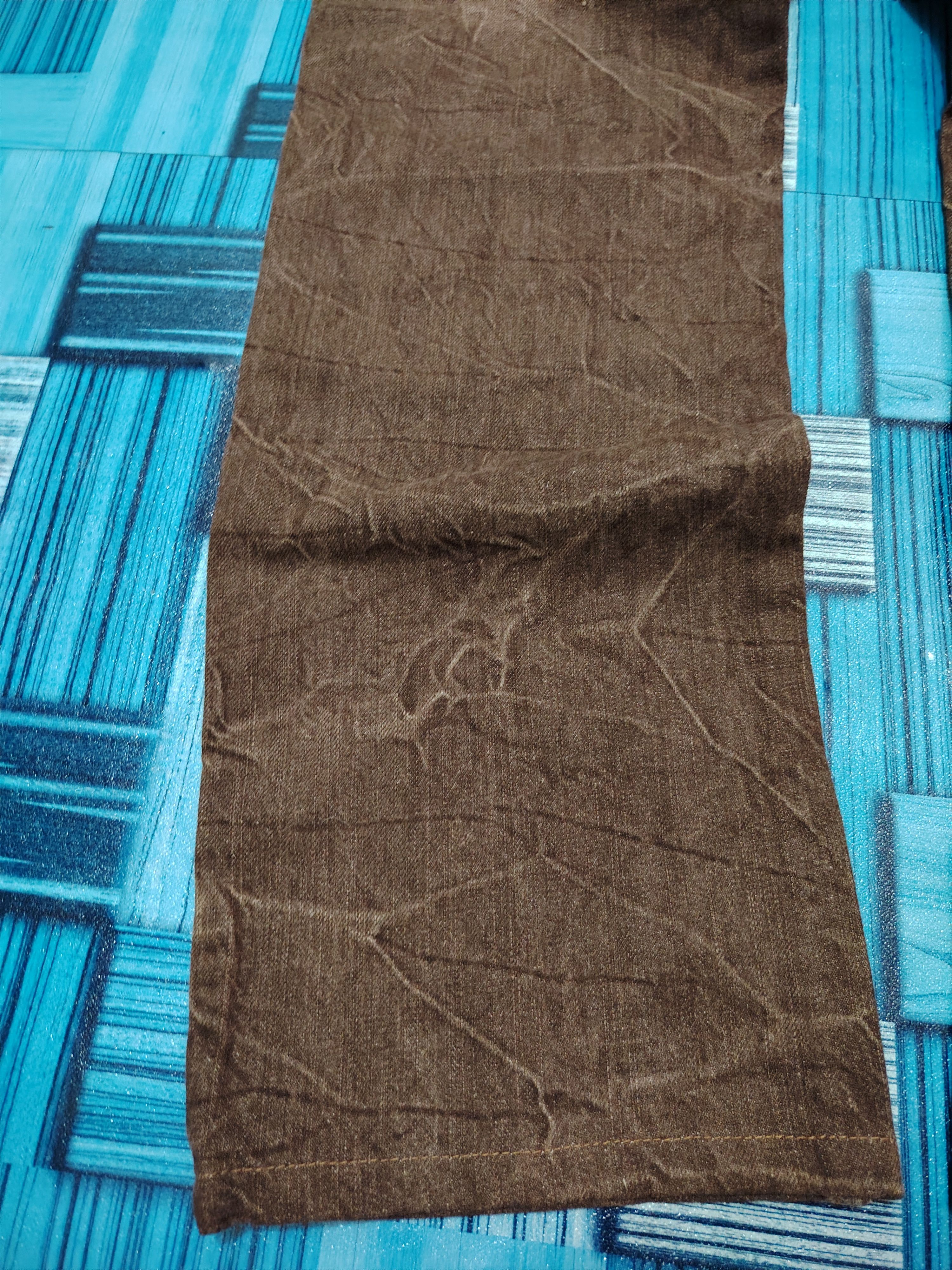 Who Decides War Rare Japanese Brown Nylaus Double waist Flared Jeans Size US 32 / EU 48 - 16 Thumbnail