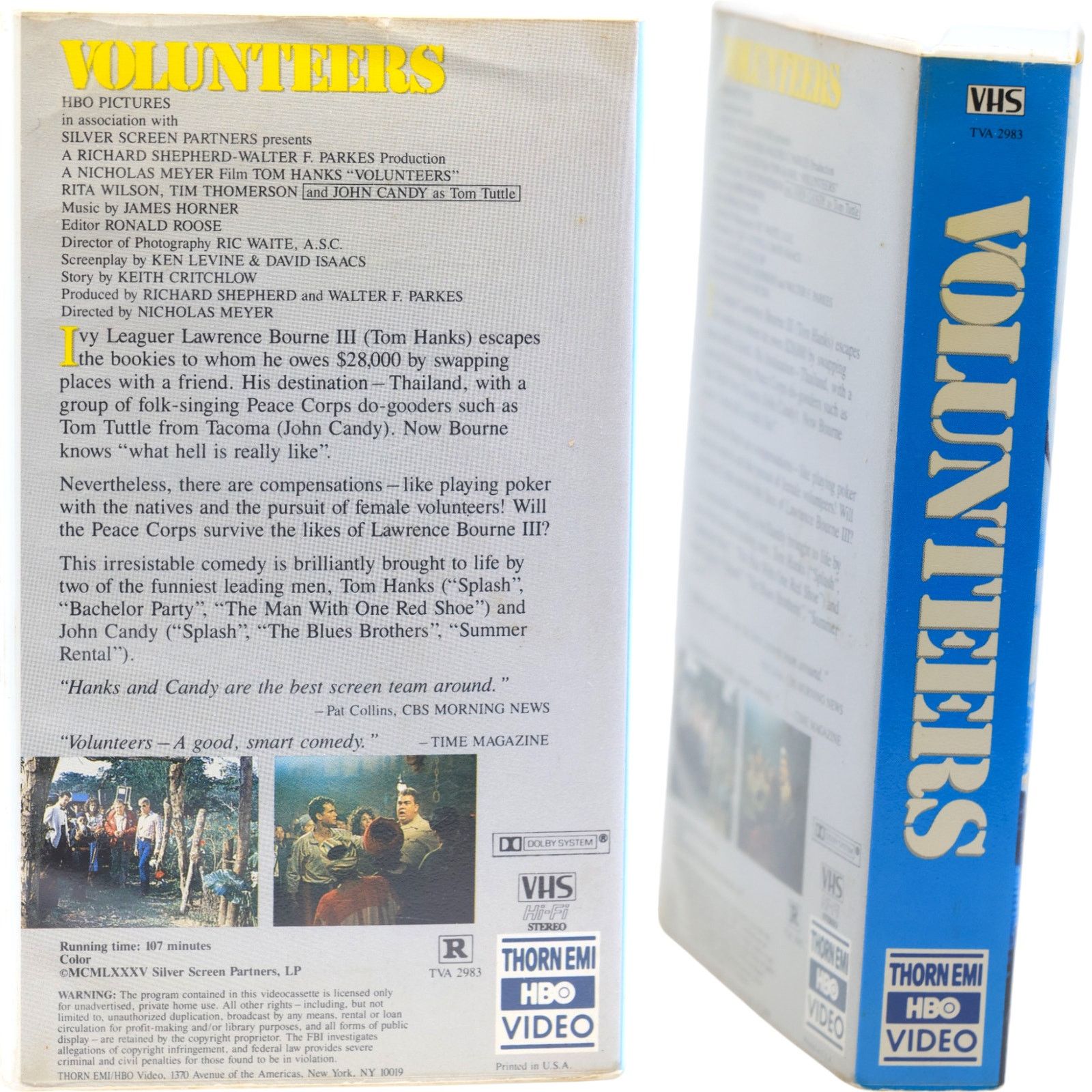 Other Tom Hanks Volunteers 1985 Thorn EMI HBO Movie | VHS Tape Size ONE SIZE - 2 Thumbnail