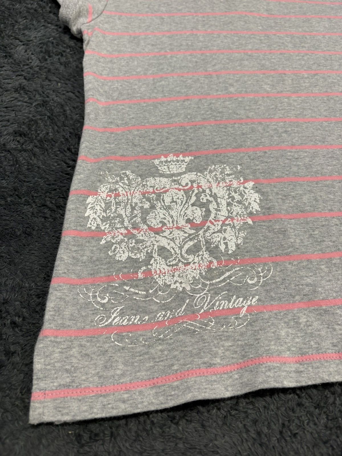 Hysteric Glamour × Undercover 2000s Cute Japan Y2K Abercrombie Style Striped Polo Tee Size M / US 6-8 / IT 42-44 - 5 Thumbnail