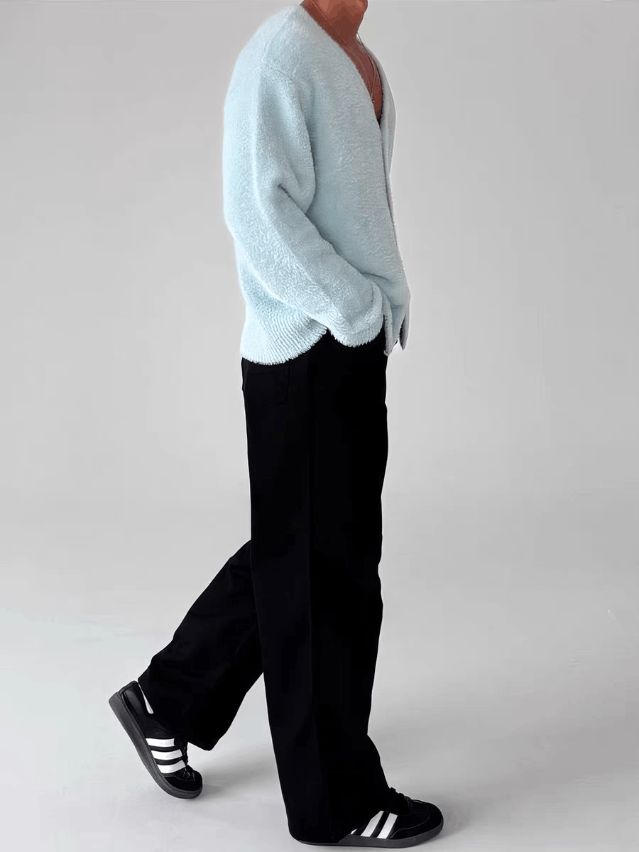 Japanese Brand Vintage Light Blue Knit Sweater Warm Fleece Jacket XL Size US XL / EU 56 / 4 - 8 Thumbnail