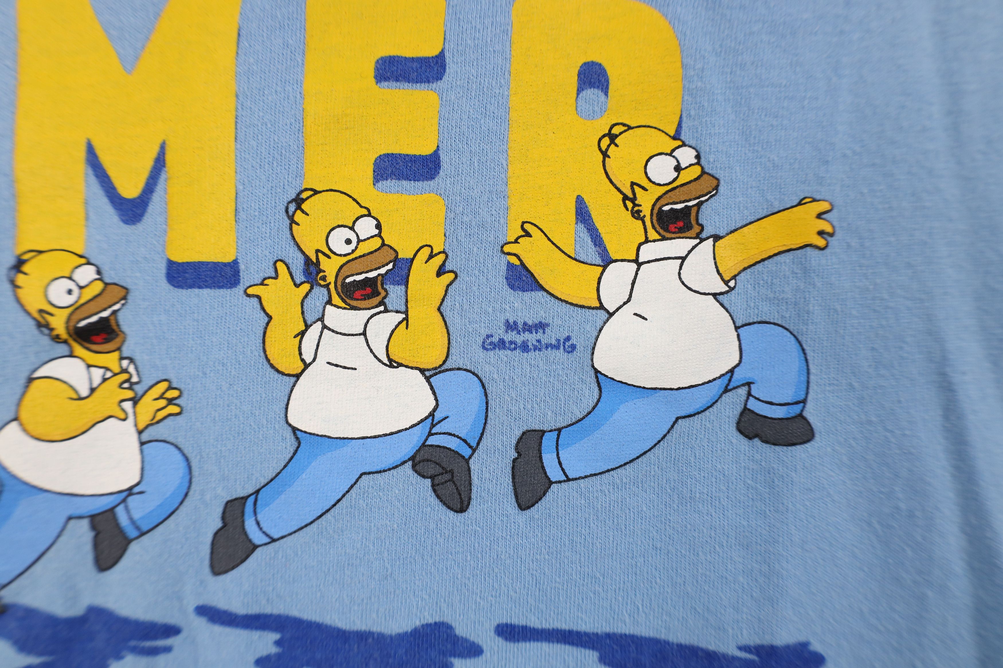 Vintage Vintage Y2K The Simpsons Spell Out Homer Ringer T-Shirt Blue Size US XL / EU 56 / 4 - 5 Thumbnail