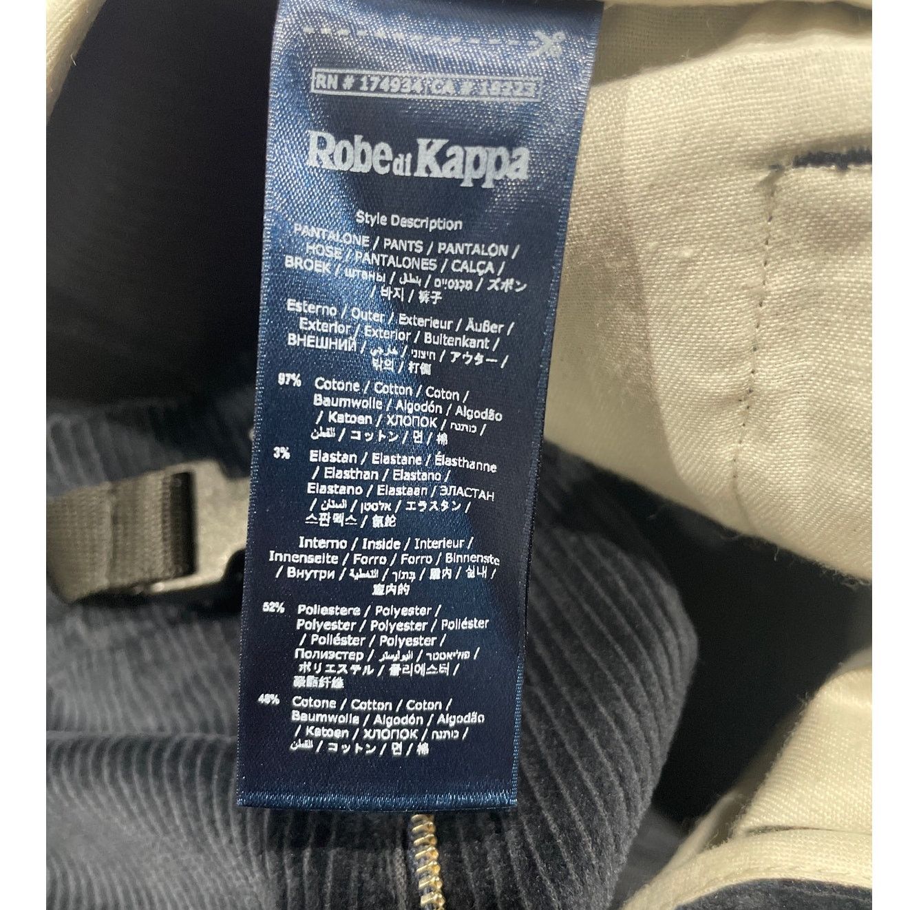 Kappa Kappa Corduroy Robe Giovani Jeans Sz 34x29 Navy $109 Reg Size US 34 / EU 50 - 5 Thumbnail