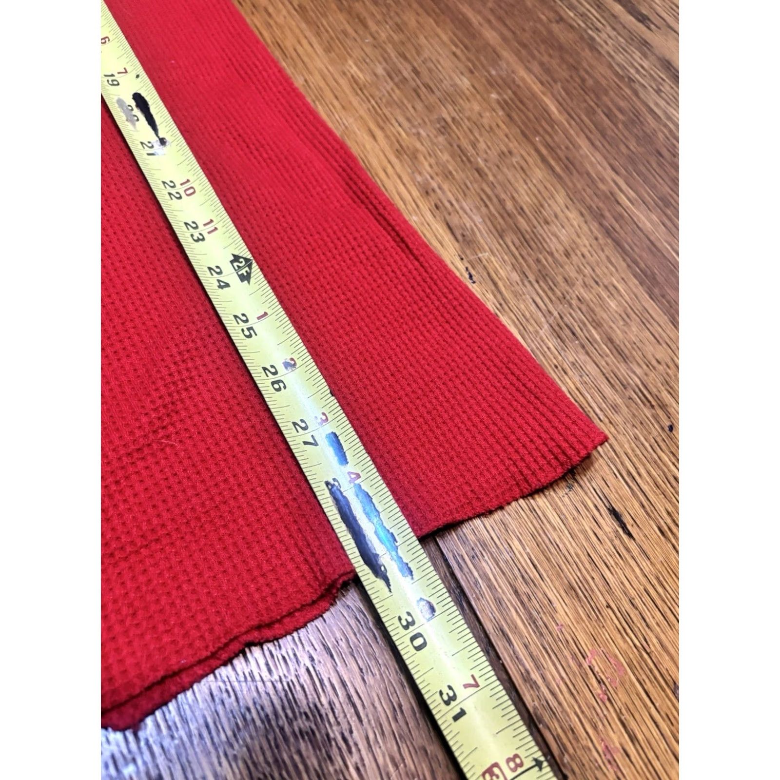 Vintage VINTAGE 80s Solid Red Waffle Knit Thermal Shirt Mens S Long Sleeve Size US S / EU 44-46 / 1 - 3 Thumbnail