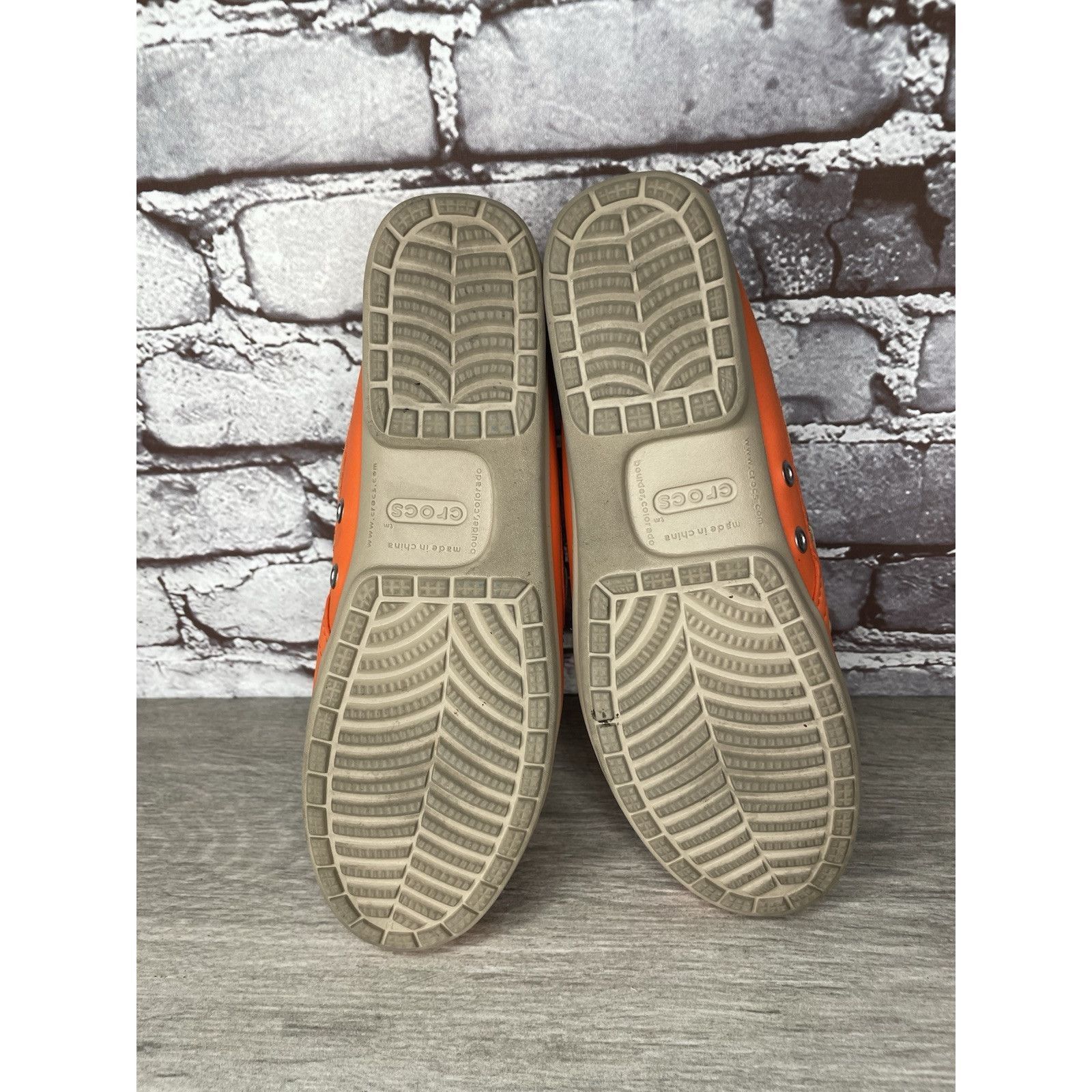 Crocs CROCS Beach Line Orange Synthetic Slip on Boat Loafers Women Size US 8 / IT 38 - 16 Thumbnail