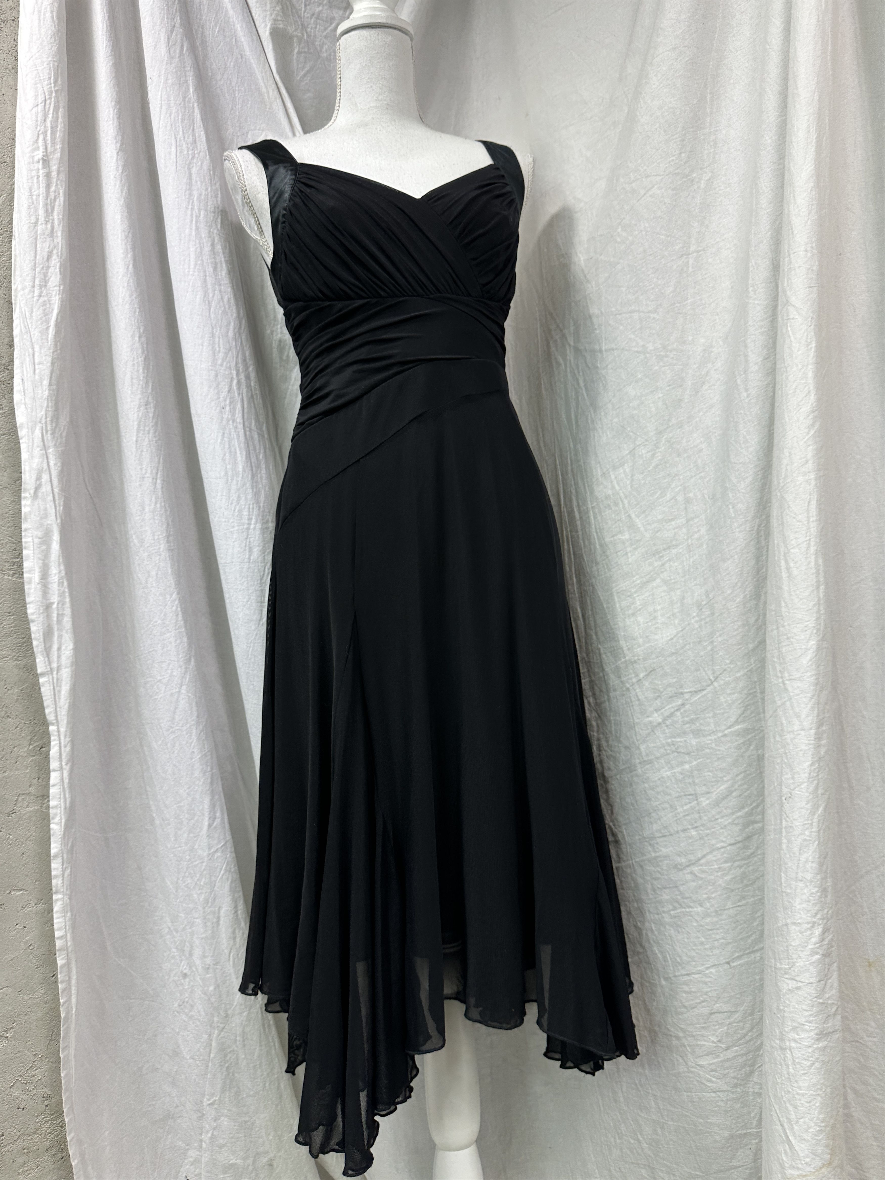 Vintage Avant Garde Asymmetrical Ruched Dress Y2K