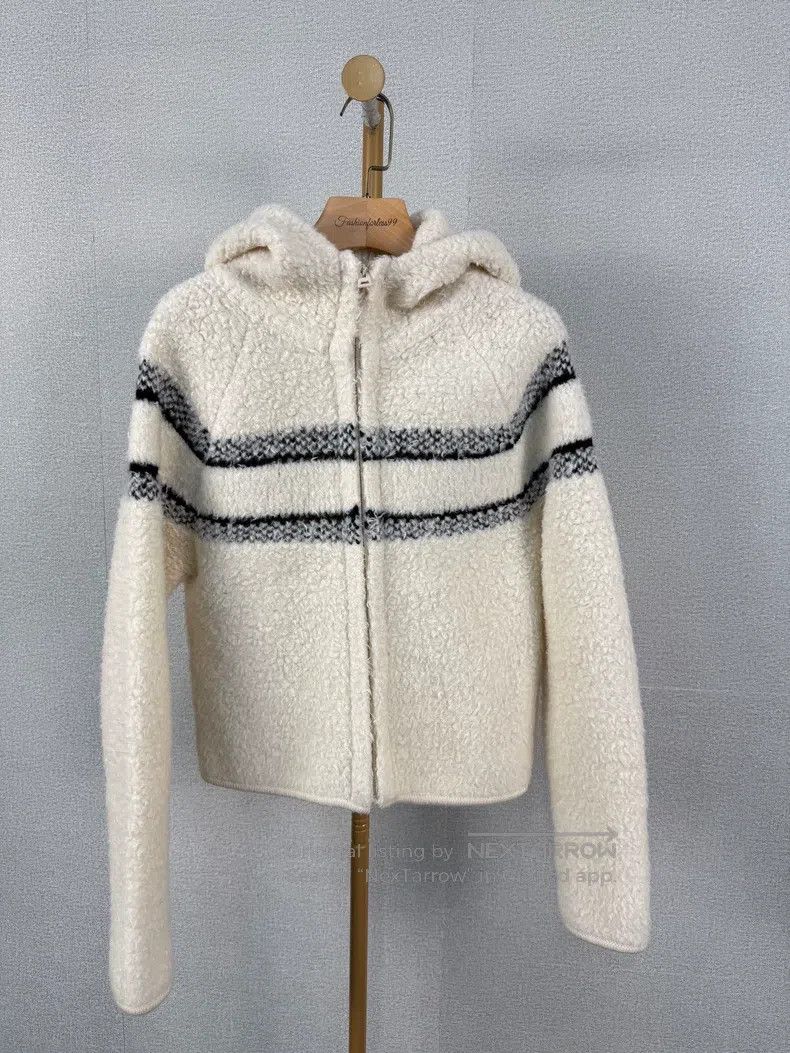 Dior Dior White slogan logo teddy jacket Size XS / US 0-2 / IT 36-38 - 1 Thumbnail